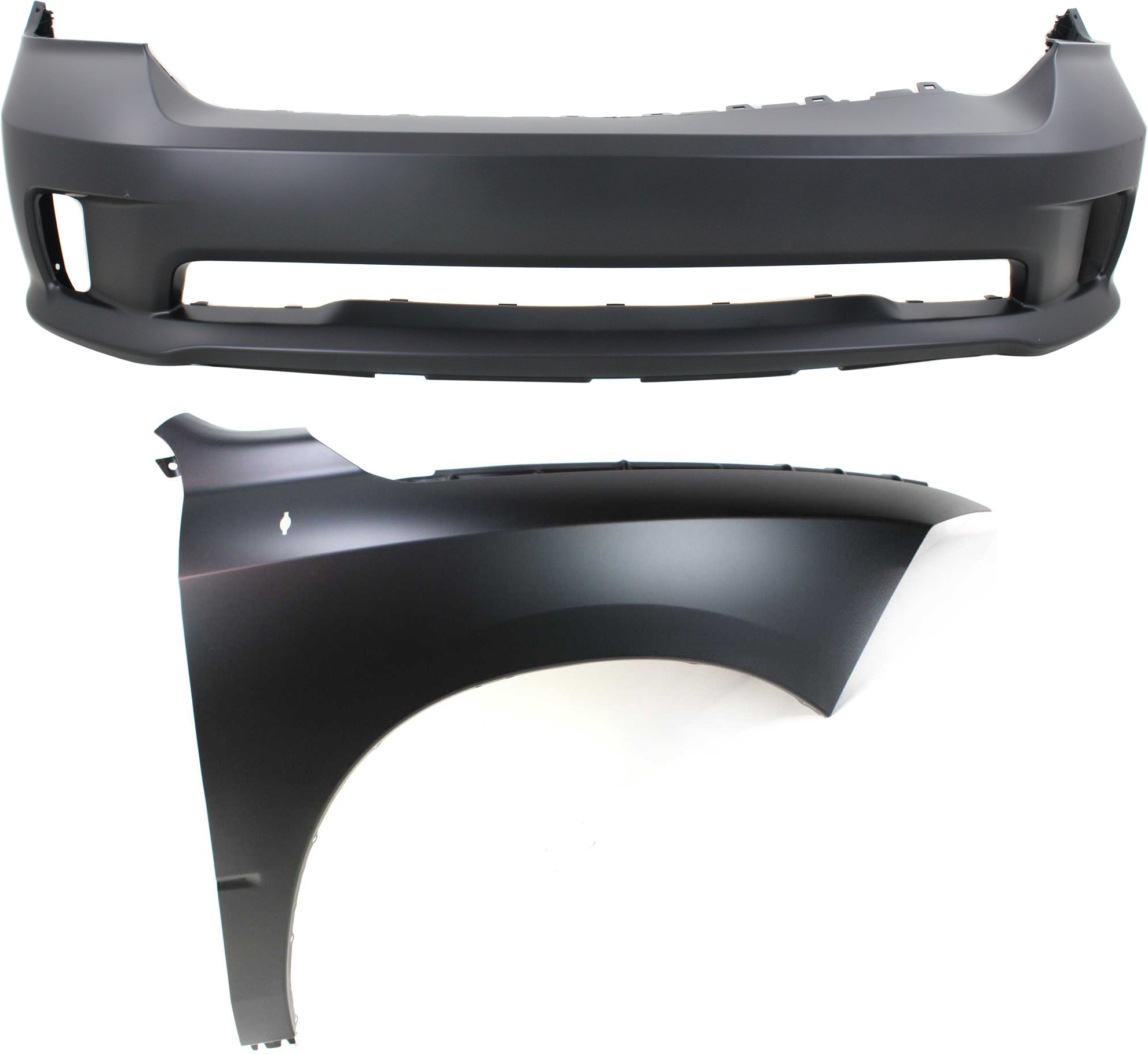 AM 1500-13-18-1500 CLASSIC 19-21 FRONT BUMPER COVER 2 pc Kit with Fender CAPA SKU KIT 012118-54 Partslink CH1000A10C CH1241269C OEM 68054338AJ 68054338AI 68197698