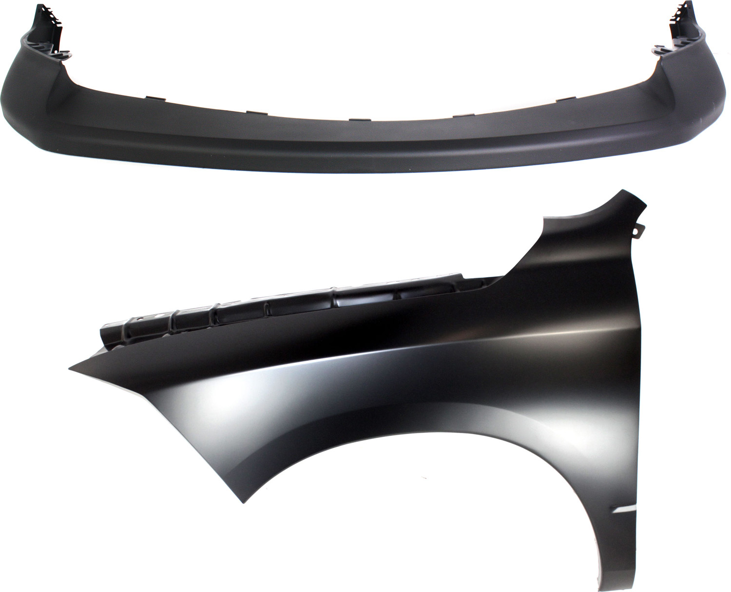 AM RAM FULL SIZE P U 09-12 FRONT FENDER LH Primed 2 pc kit with Bumper Cover SKU KIT 012118-57 Partslink CH1240269 CH1014102 OEM 68054339AJ 68054339AI 68034055