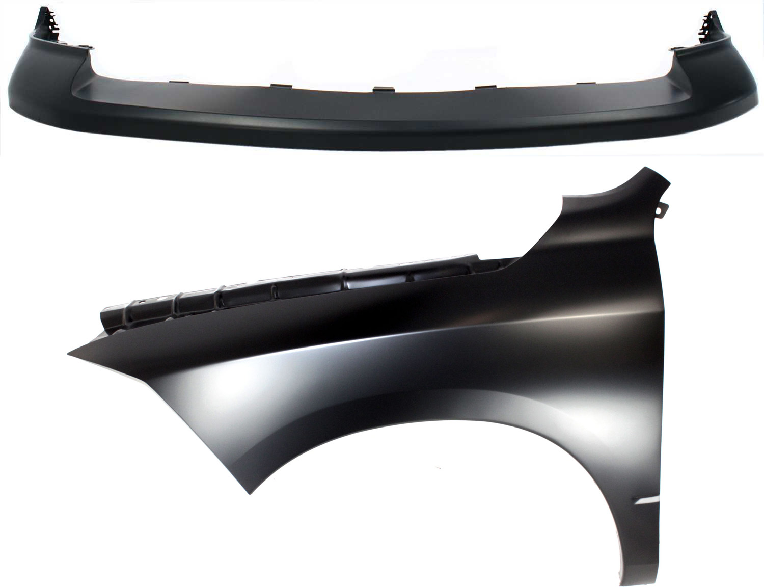 AM RAM FULL SIZE P U 09-12 FRONT FENDER LH Primed 2 pc kit with Bumper Cover SKU KIT 012118-58 Partslink CH1240269 CH1014101 OEM 68054339AJ 68054339AI 1JL39TZZ
