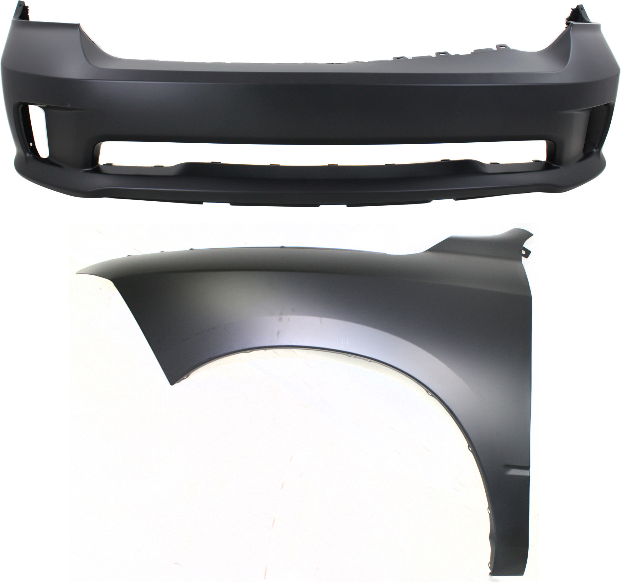 AM RAM 1500-13-18 RAM 1500 CLASSIC 19-24 FRONT BUMPER COVER 2 pc Kit with Fender CAPA SKU KIT 012118-67 Partslink CH1000A10C CH1240269C OEM 68054339AJ 68054339AI 68197698