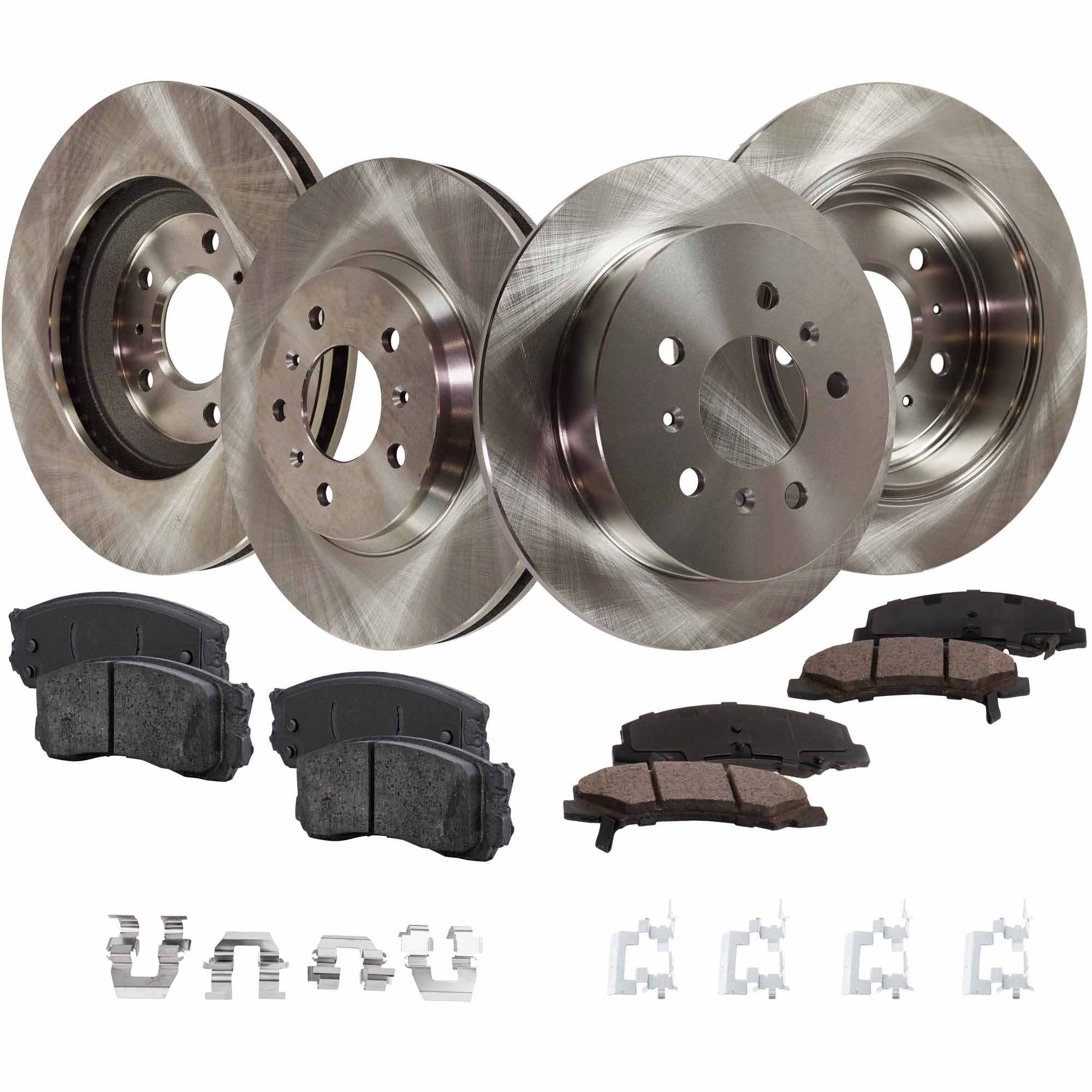 AM IMPALA 10-10 FRONT AND REAR BRAKE DISC AND PAD KIT 8 pc kit SKU KIT 012121-02-08 OEM 15251335-25955931-20879454-231