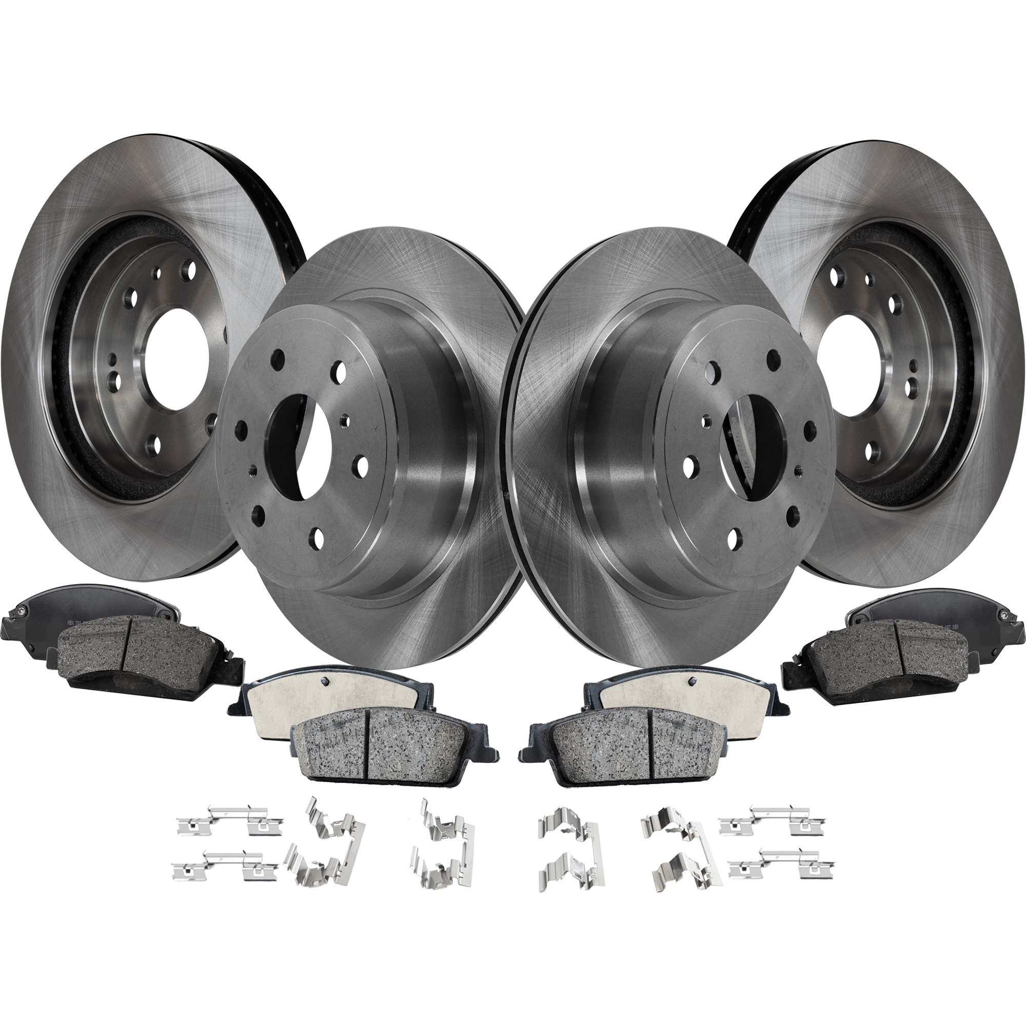 AM SILVERADO SIERRA 1500-07-13 SUBURBAN 1500-08-14 FRONT AND REAR BRAKE DISC AND PAD KIT 8 pc kit SKU KIT 012121-02-10 OEM 88963556-15792634-15792633-159