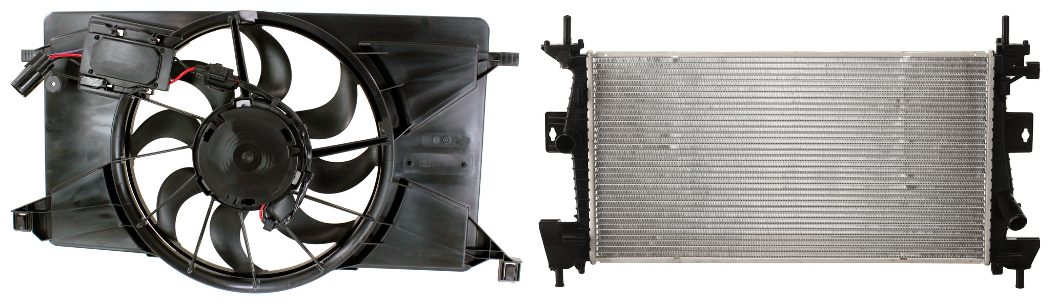 AM FOCUS 12-18 RADIATOR 2 pc Kit 2.0L Non Turbo Engine includes Radiator Fan SKU KIT 012126-05 Partslink FO3010301 FO3115189 OEM CV6Z8005A CV6Z8C607R