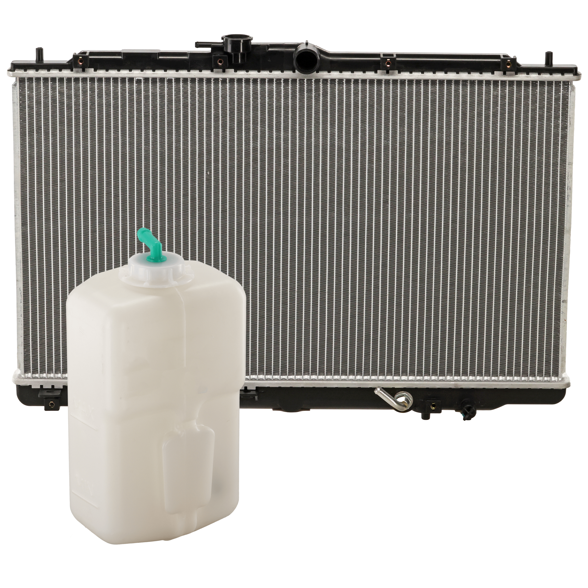 AM ACCORD 98-02 RADIATOR 2 pc Kit 3.0L Engine includes Coolant Reservoir SKU KIT 012126-07 Partslink HO3010105 HO3014104 OEM 19010P8CA51-19101PAAA00