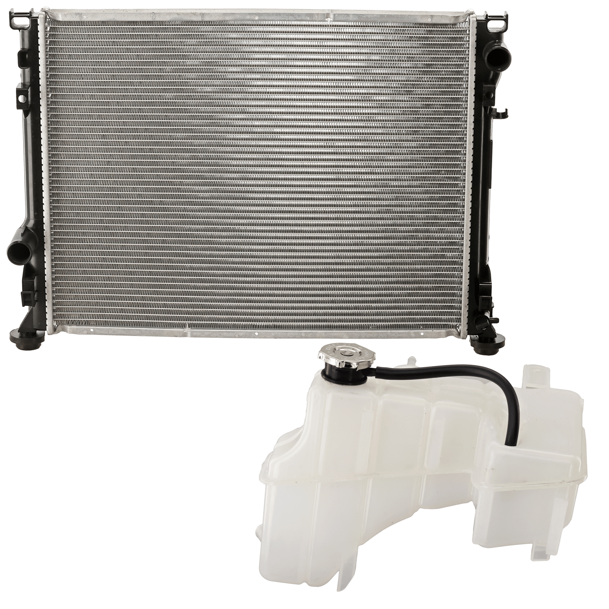 AM CHARGER 06-08 CHRYSLER 300-05-08 RADIATOR 2 pc Kit Standard Duty Cooling includes Coolant Reservoir SKU KIT 012126-37 Partslink CH3010314 CH3014154 OEM 5137692AA 4596466AG PFM