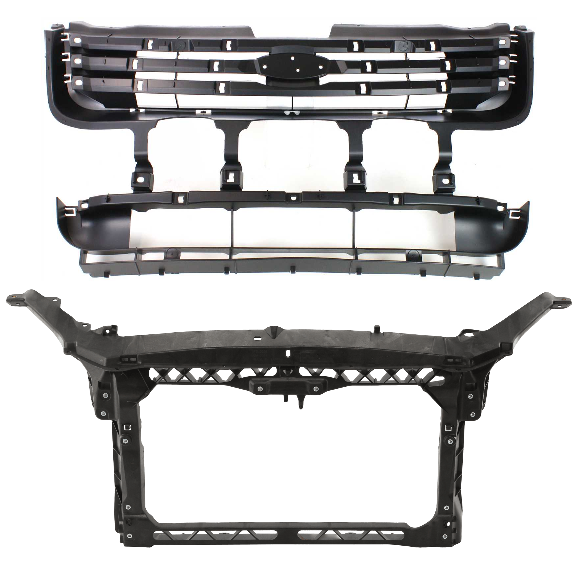 AM FUSION 06-09 RADIATOR SUPPORT 2 pc Kit Assembly includes Header Panel SKU KIT 012126-43 Partslink FO1225184 FO1223108 OEM 6E5Z16138A 6E5Z8A284C