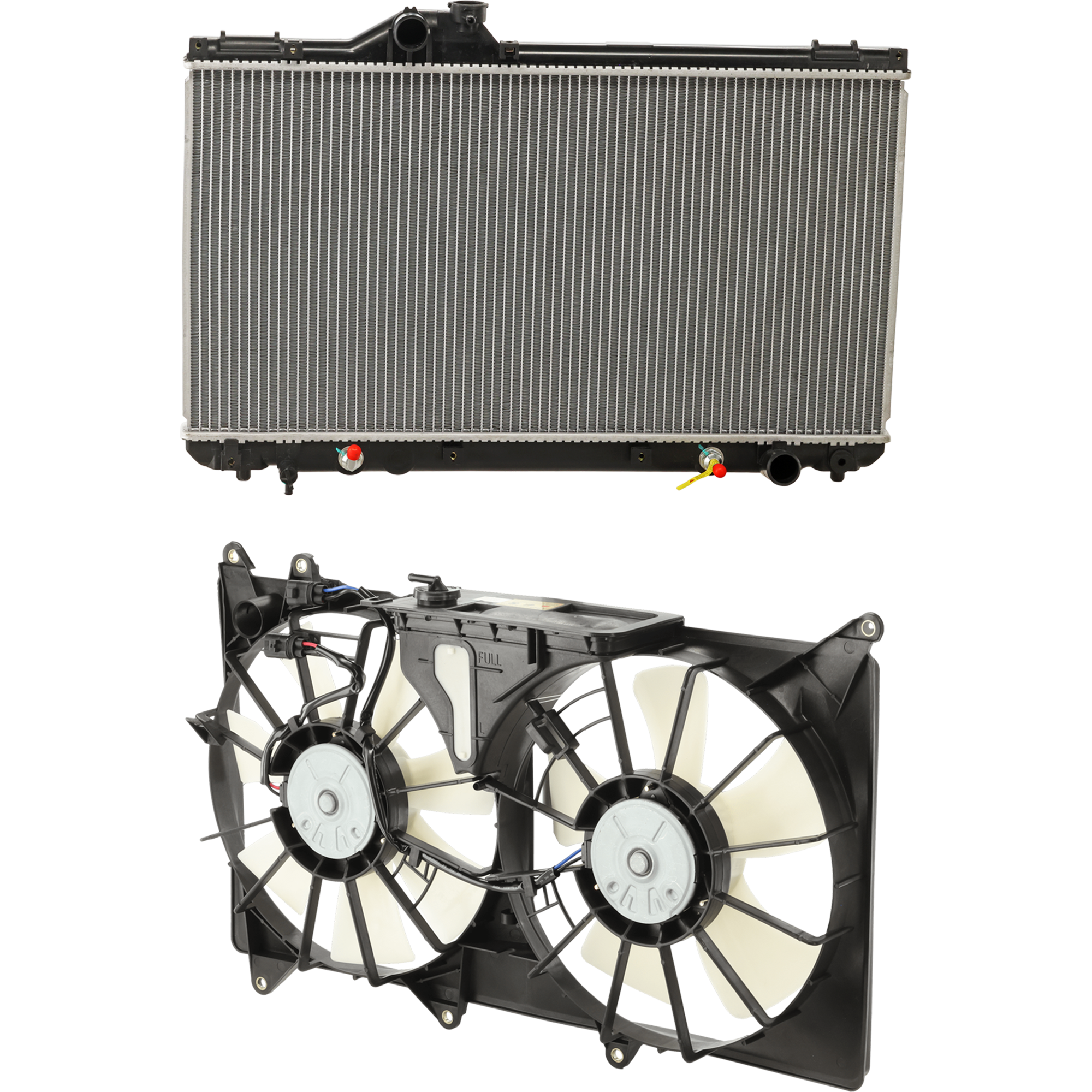 AM IS300-01-05 RADIATOR 2 pc Kit includes Radiator Fan SKU KIT 012126-44 Partslink LX3010105 LX3120100 OEM 1640046561-1636346120 PFM