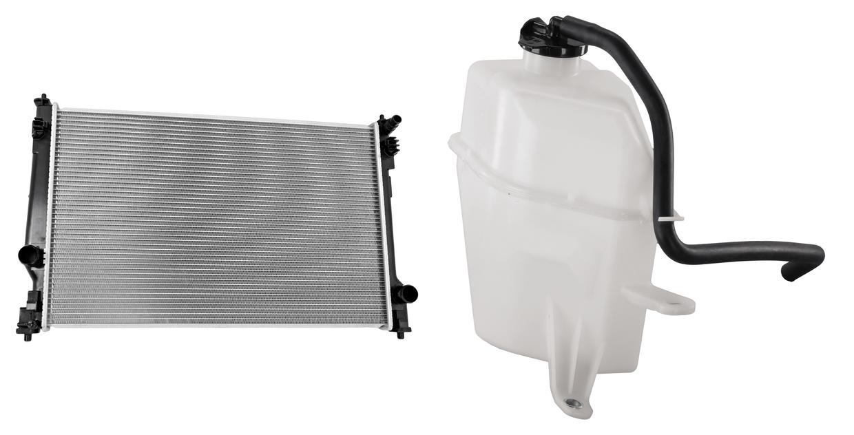 AM AVALON 19-22 CAMRY 18-24 RADIATOR 2 pc Kit includes Coolant Reservoir SKU KIT 012126-48 Partslink TO3010364 TO3014138 OEM 1640025130-16400F0010-16470F00