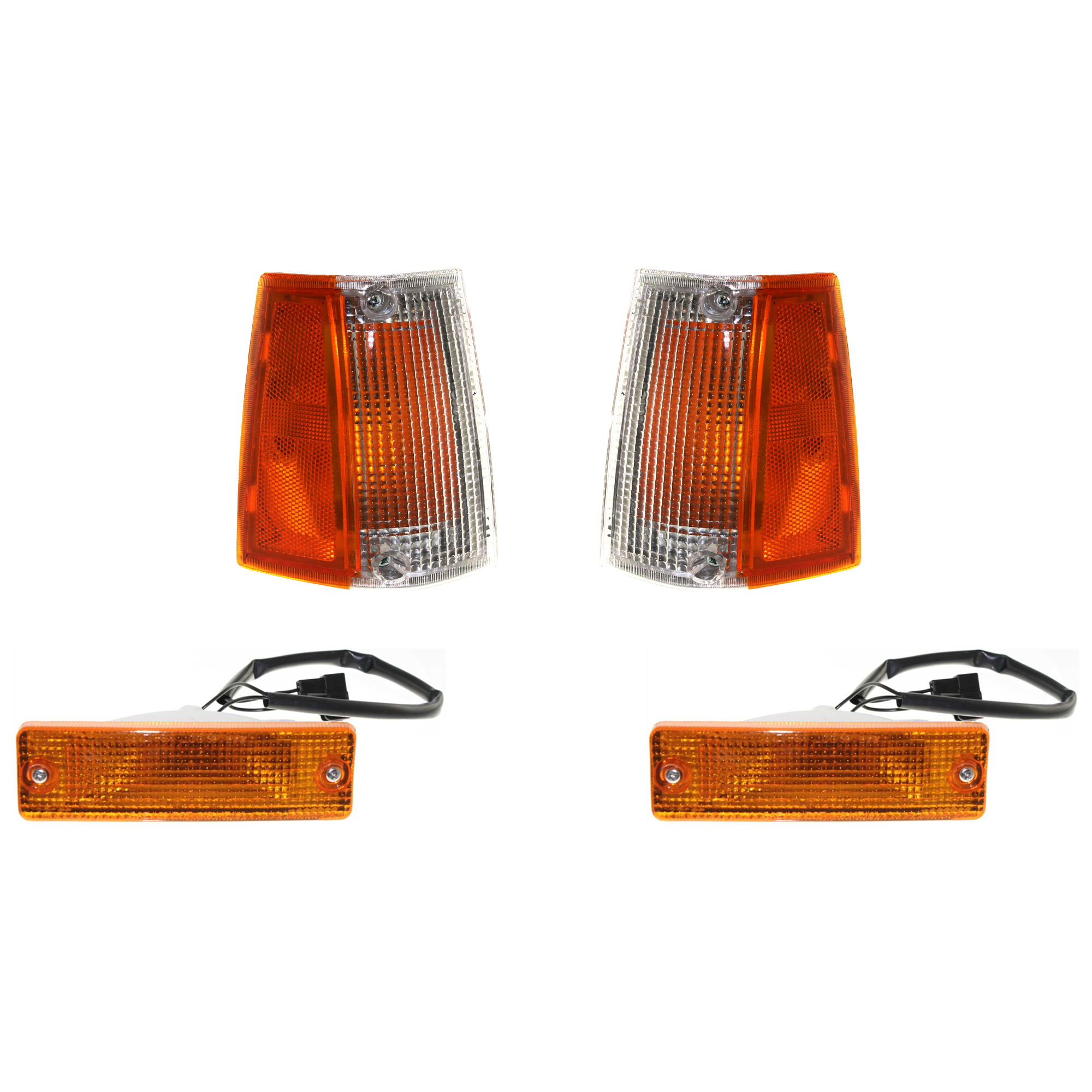 AM B2000-86-87 B2200-87-93 CORNER LAMP RH AND LH 4 pc Kit w Turn Signal Light SKU KIT 012225 C124 Partslink MA2531104 OEM BF6751060
