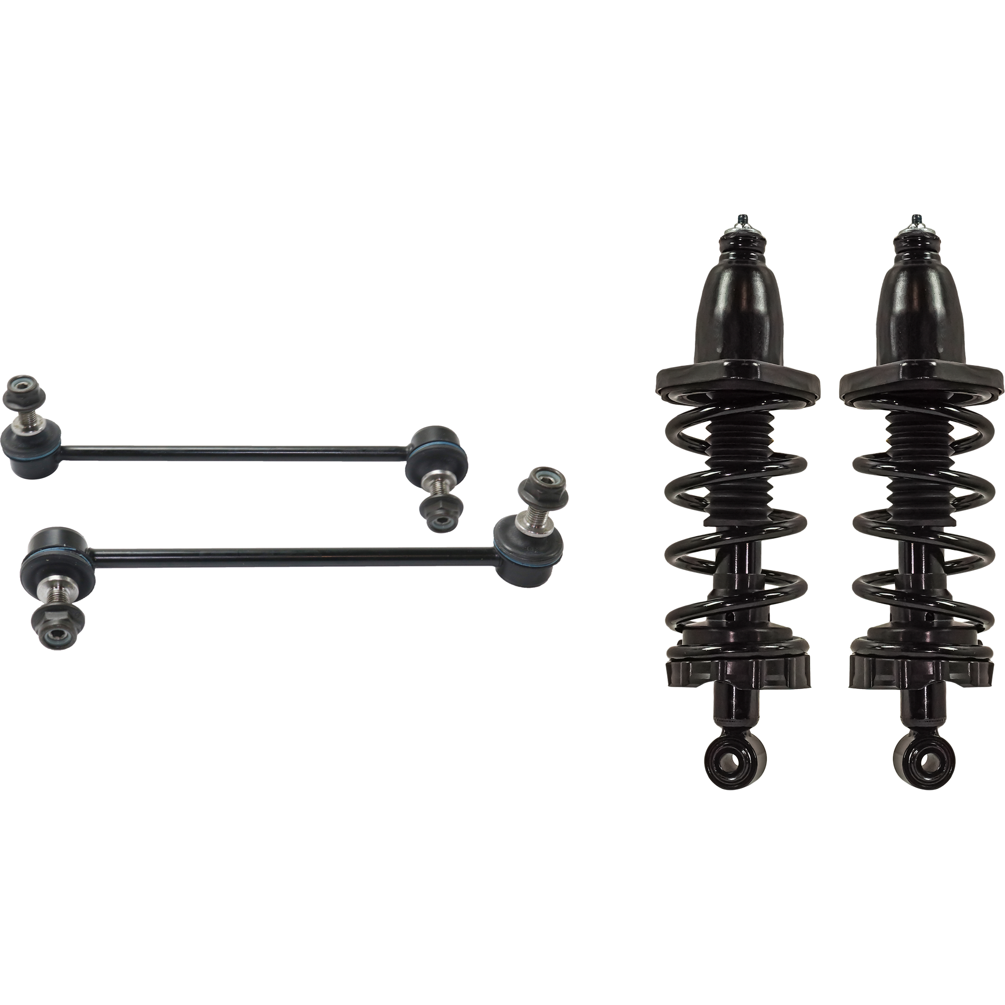 AM RIDGELINE 06-14 REAR LOADED STRUT RH AND LH Gas Charged Twin tube 4 pc Kit w Sway Bar Link SKU KIT 012225 C136 OEM 52325SJCA03-52320SJCA03
