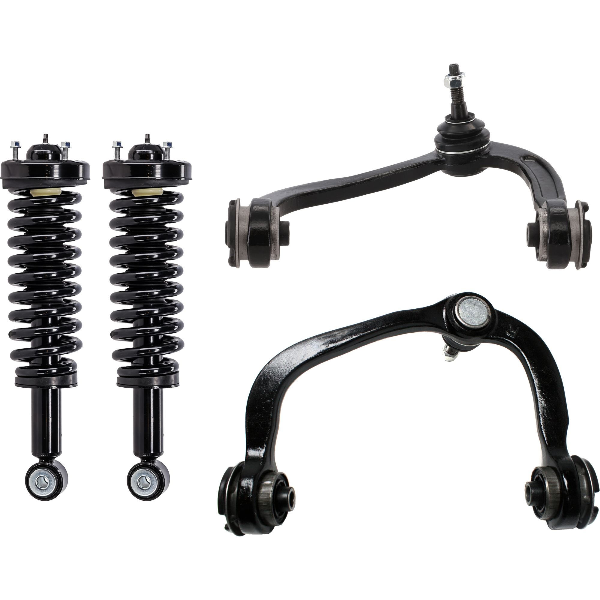 AM EXPEDITION NAVIGATOR 07-13FRONT DRIVER AND PASSENGER SIDE SUSPENSION KIT 4 pc Kit with Shock Absorber and Strut Assembly and Control Arm SKU KIT 012225 C18 OEM 4L3Z3084AB 6L3Z3084AR 7L1Z3084