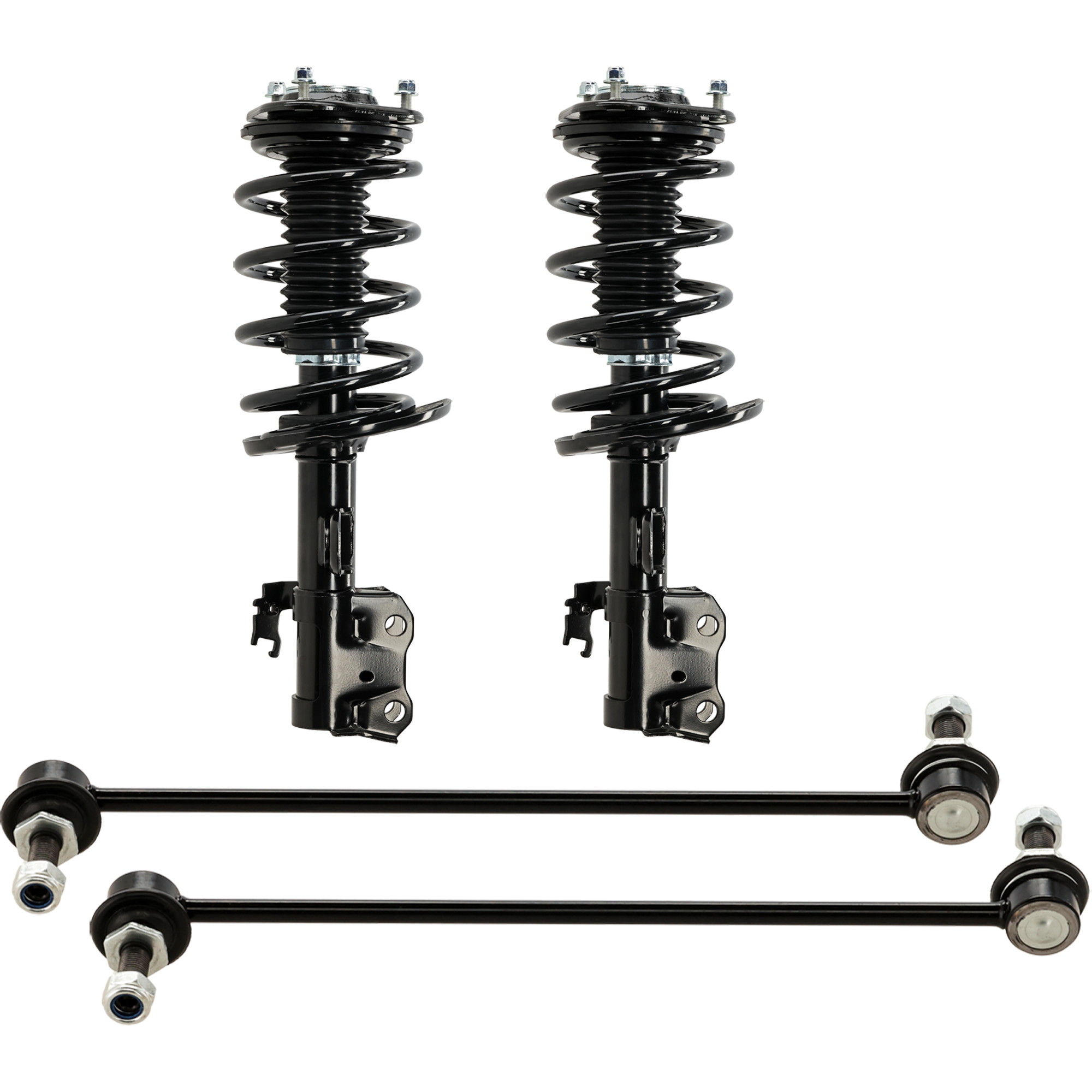 AM PRIUS 10-15 FRONT SUSPENSION KIT 4 pc Kit with Shock Absorber and Strut Assembly and Sway Bar Link SKU KIT 012225 C26 OEM 172689-11107 SR4246 LS3485311L