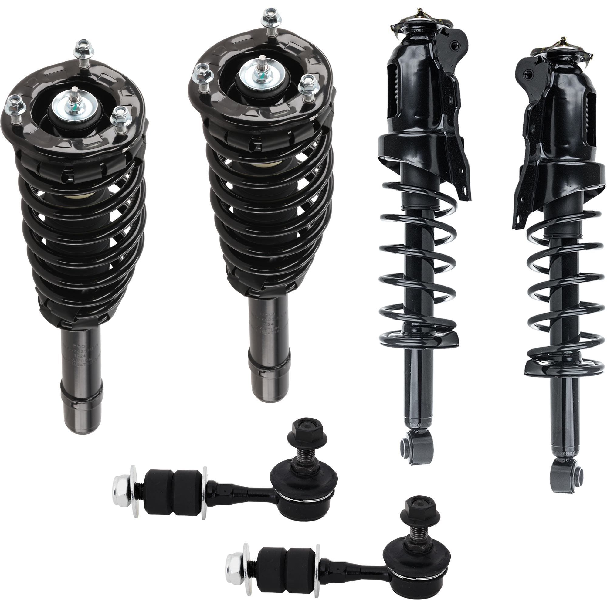 AM MAGENTIS 01-06 SONATA 00-04 FRONT AND REAR LOADED STRUT RH AND LH 6 pc Kit w Sway Bar Link SKU KIT 012225 C39 OEM 5461138600-837219-1345459L 921