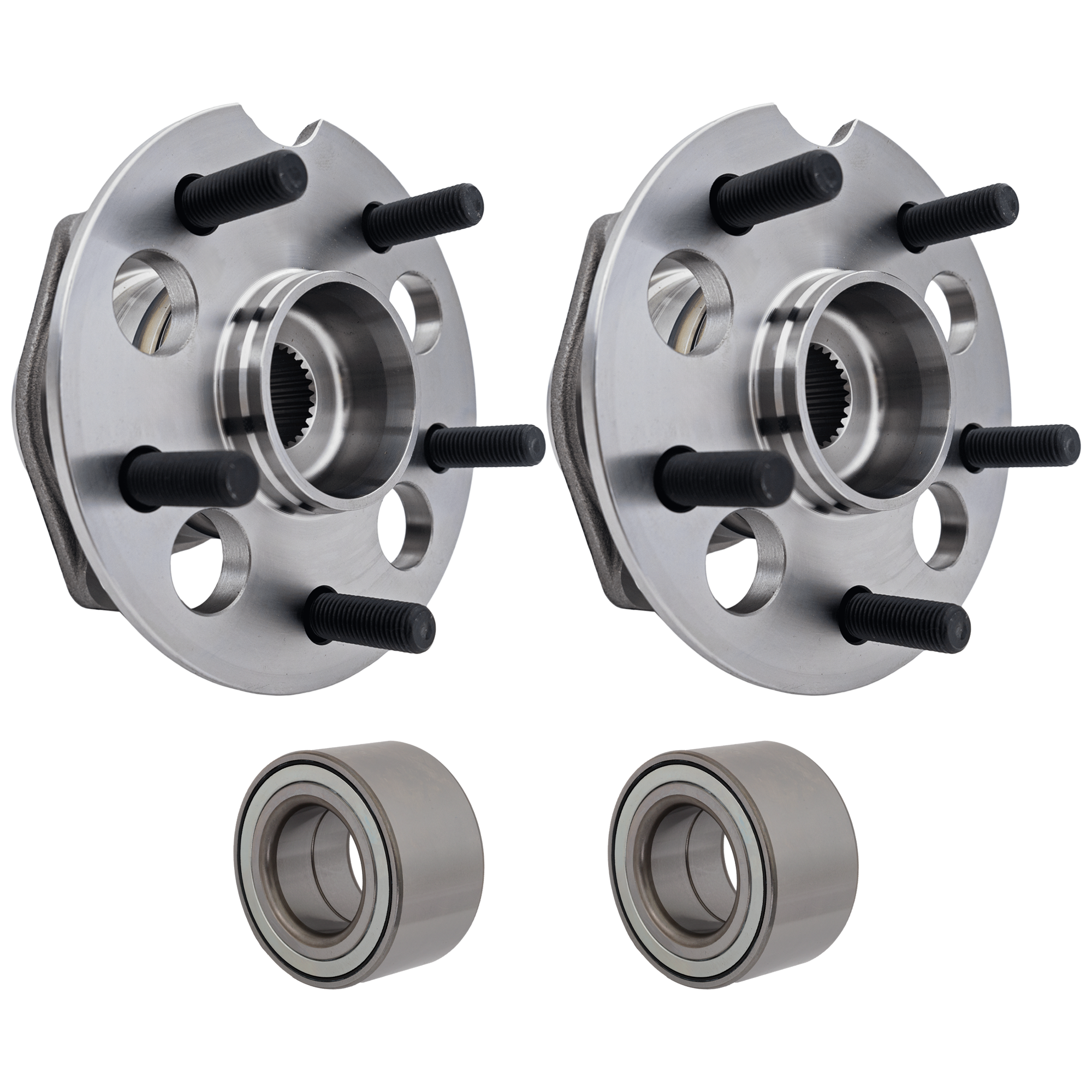 AM SIENNA 04-10 REAR HUB ASSEMBLY RH AND LH 5 Studs 4 Wheel ABS AWD 4 pc Kit w Wheel Bearing SKU KIT 012225 C51