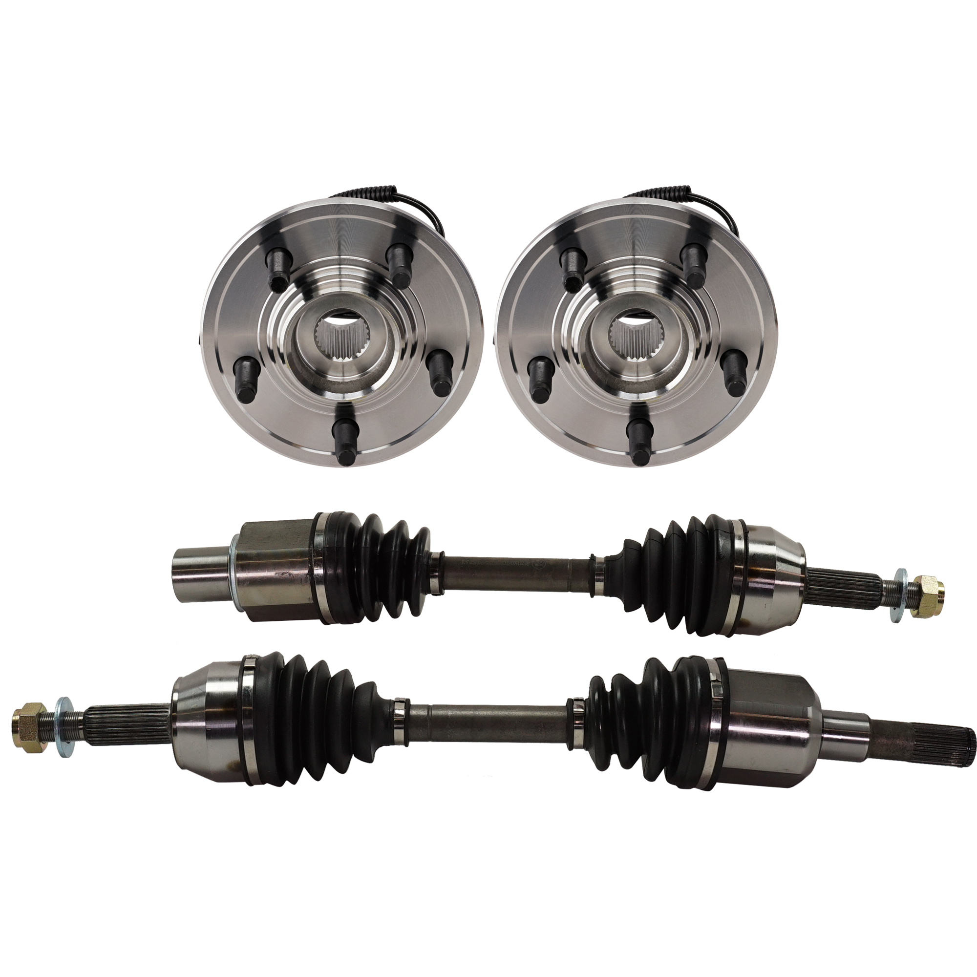 AM EXPLORER MOUNTAINEER 06-10 FRONT CV AXLE ASSEMBLY RH AND LH 4 pc kit with Wheel Hub SKU KIT 012225 C55 OEM 7L2Z1104A