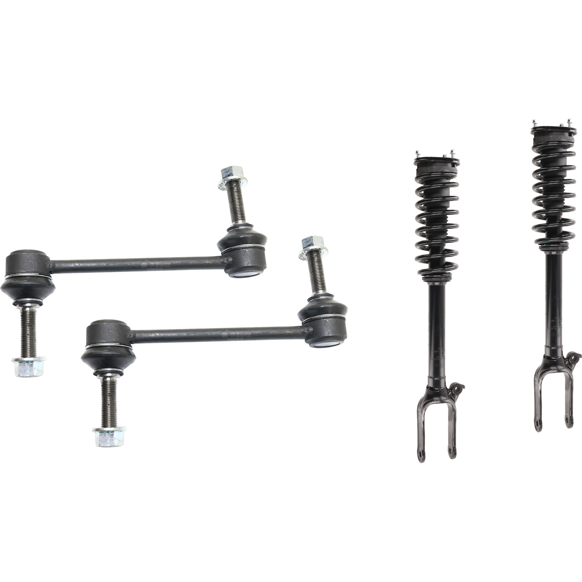AM ML350-06-11 GL450-07-12 FRONT LOADED STRUT RH AND LH w o Active Damping Suspension 4 pc Kit w Sway Bar Link SKU KIT 012225 C94 OEM 1015231-1015232-1015711-265178