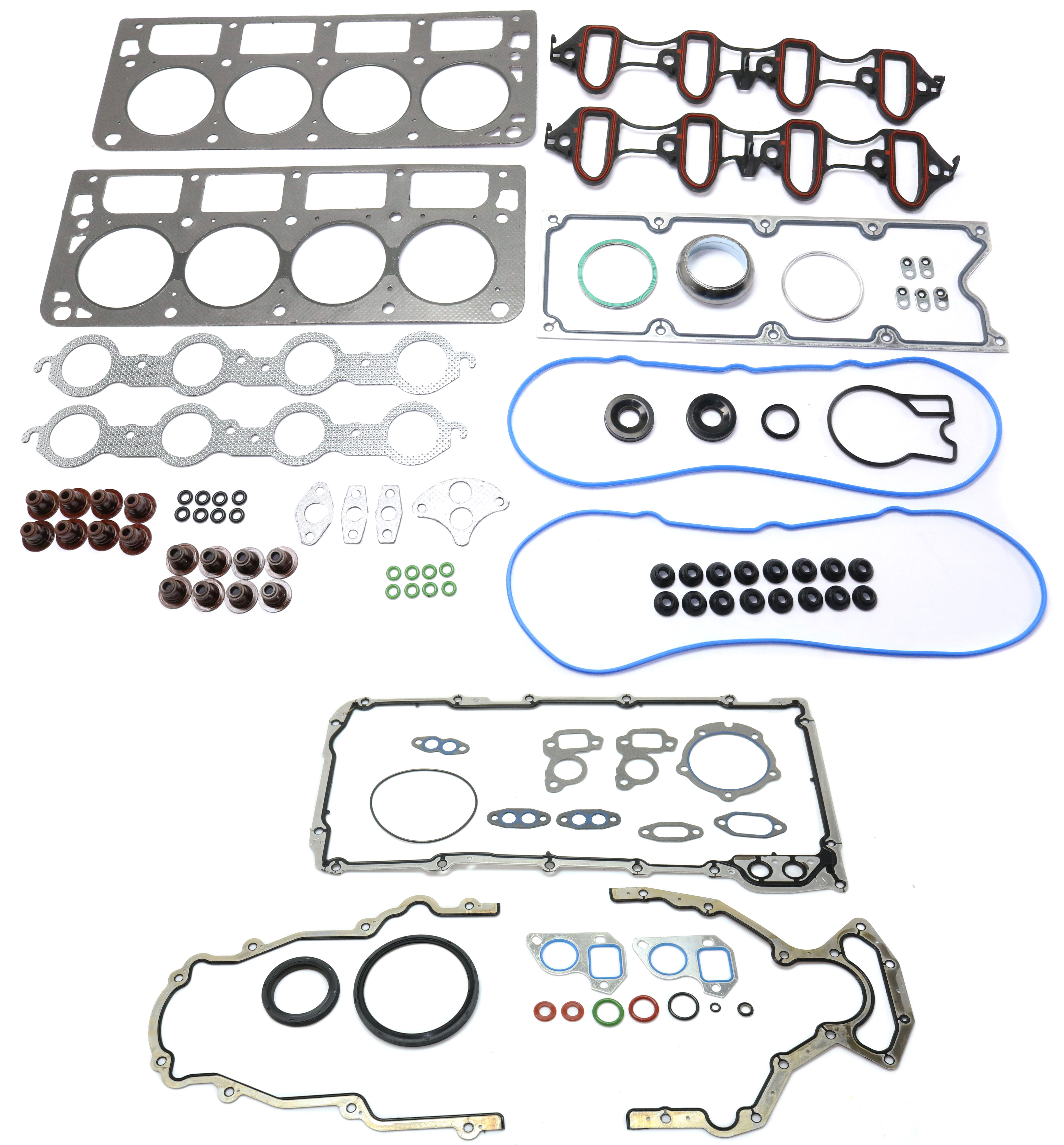 AM SIERRA SILVERADO 1500-2500-99-01 HEAD GASKET SET 2 pc Kit 8 Cyl 4.8L 5.3L Engines w Cylinder Head Gasket Engine Conversion Gasket Set SKU KIT 012319-05