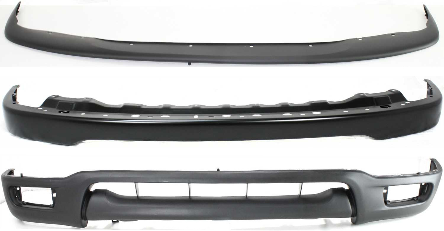 AM TACOMA 01-04 FRONT BUMPER 3 pc kit w Bumper Filler and Lower Panel SKU KIT 012418-03 Partslink TO1002176 TO1087112 TO1095196 OEM 52101AD900-52119AD010-53901AD0