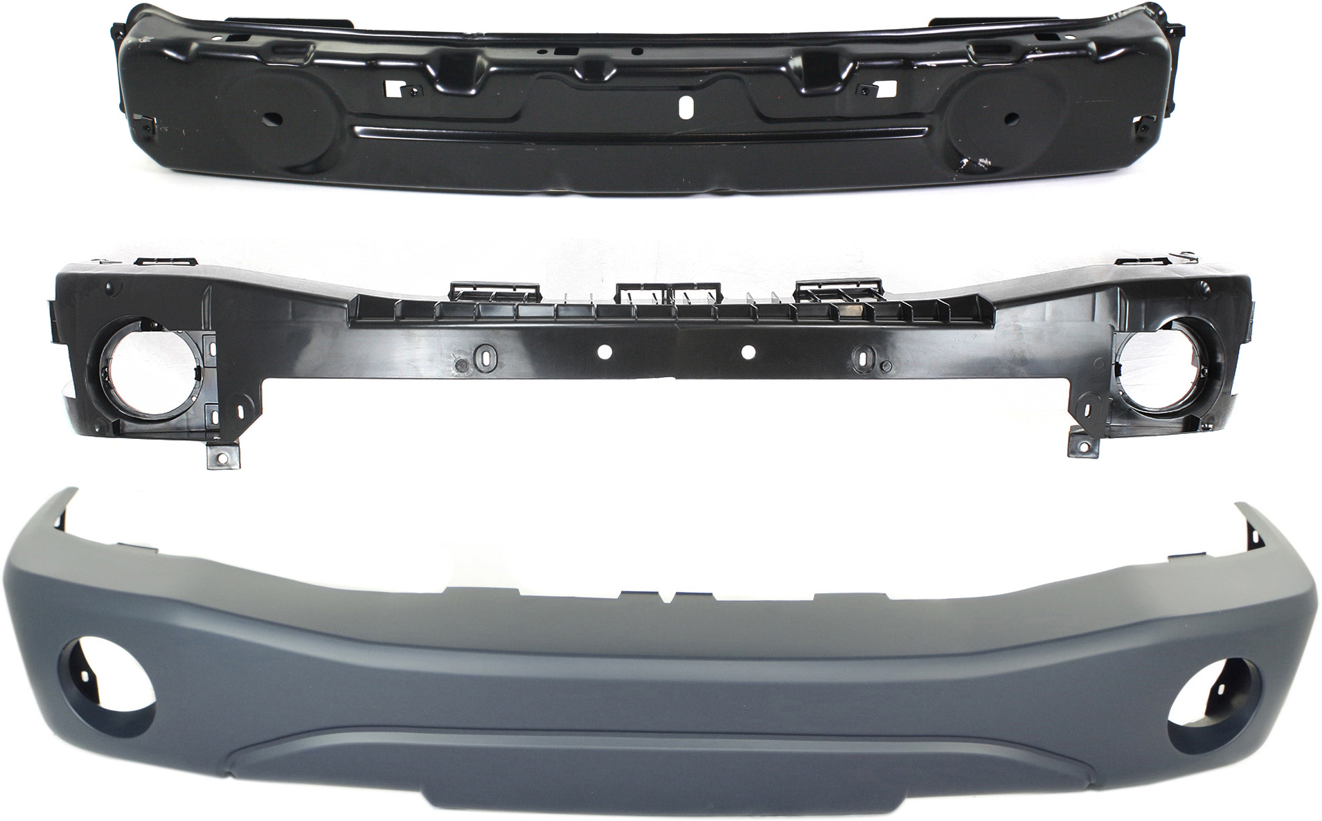 AM DURANGO 04-06 FRONT BUMPER COVER 3 pc Kit with Bumper Absorber and Bumper Reinforcement SKU KIT 012419-01 Partslink CH1000418 CH1070811 CH1006197 OEM 5HP18TZZAB 55077564AG 68051394