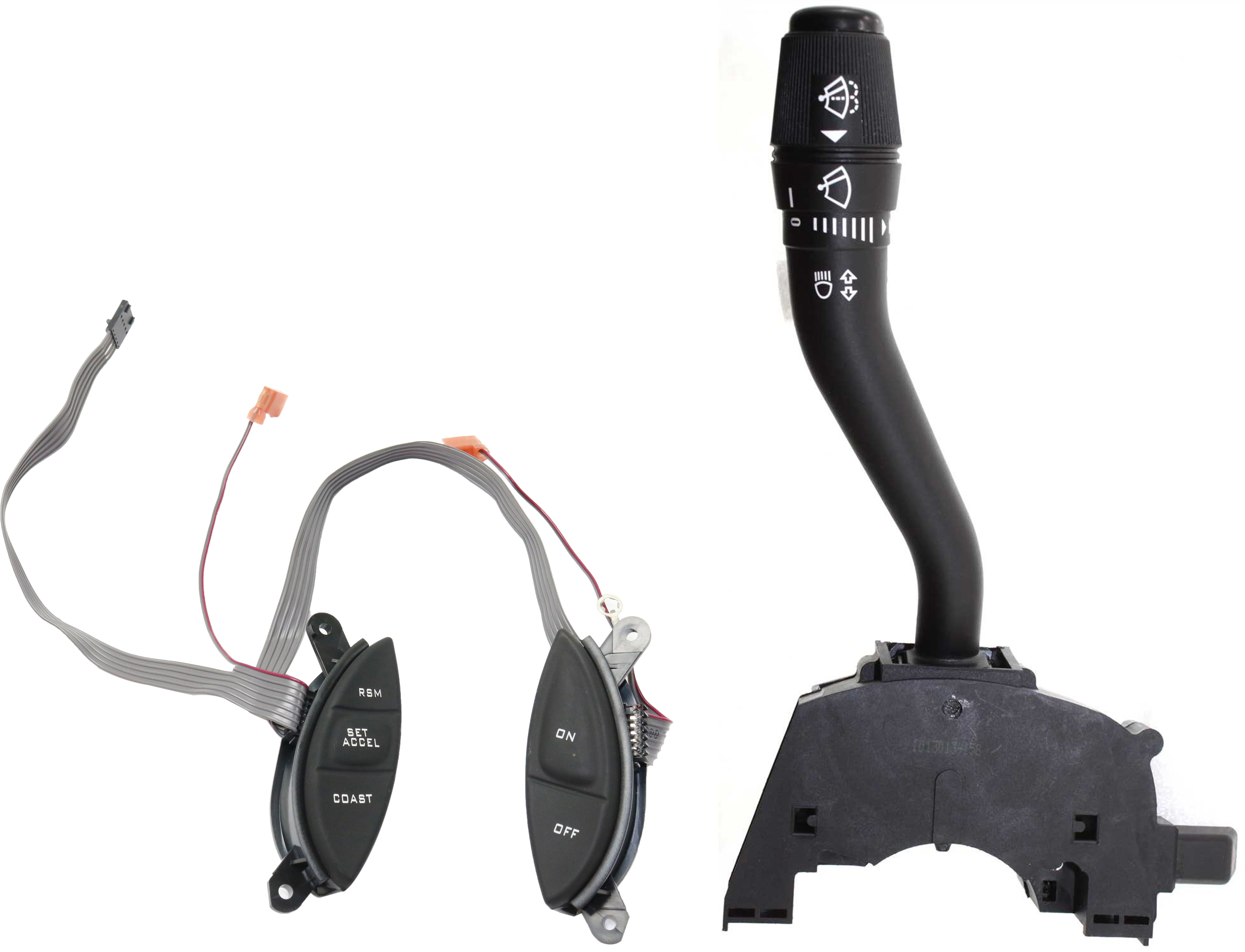 AM RANGER 99-03 F 150-00-03 F 150 HERITAGE 04-04 CRUISE CONTROL SWITCH 2 pc kit with Turn Signal Switch SKU KIT 012419-08 OEM F87Z9C888BB 640015-2330857-233