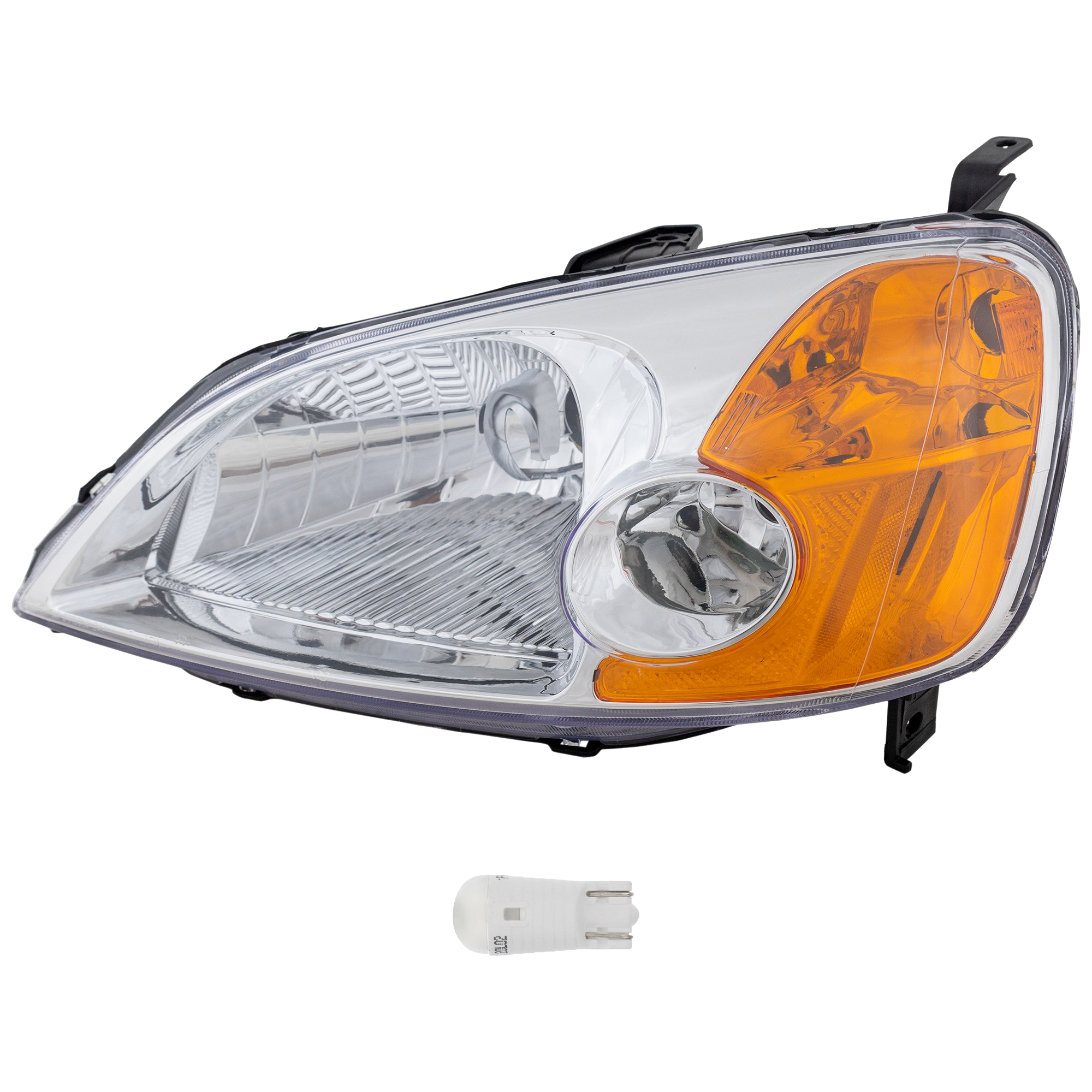 AM CIVIC 01-03 HEAD LAMP LH 2 pc kit Assembly LED OE comparable SKU KIT 012524-104 Partslink HO2502116 OEM 33151S5AA01