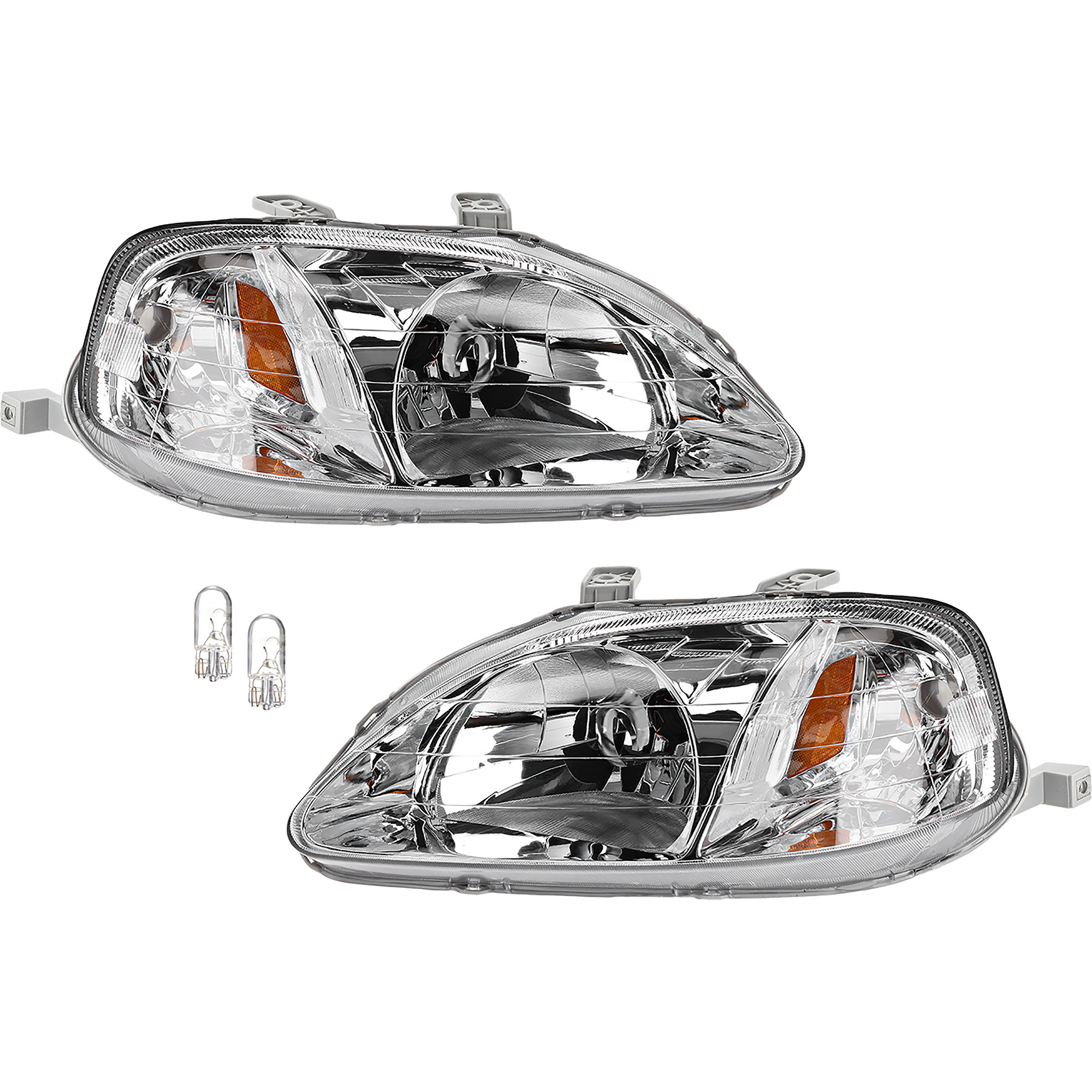 AM CIVIC 99-00 HEAD LAMP RH AND LH 4 pc kit Assembly Incandescent OE comparable SKU KIT 012524-74