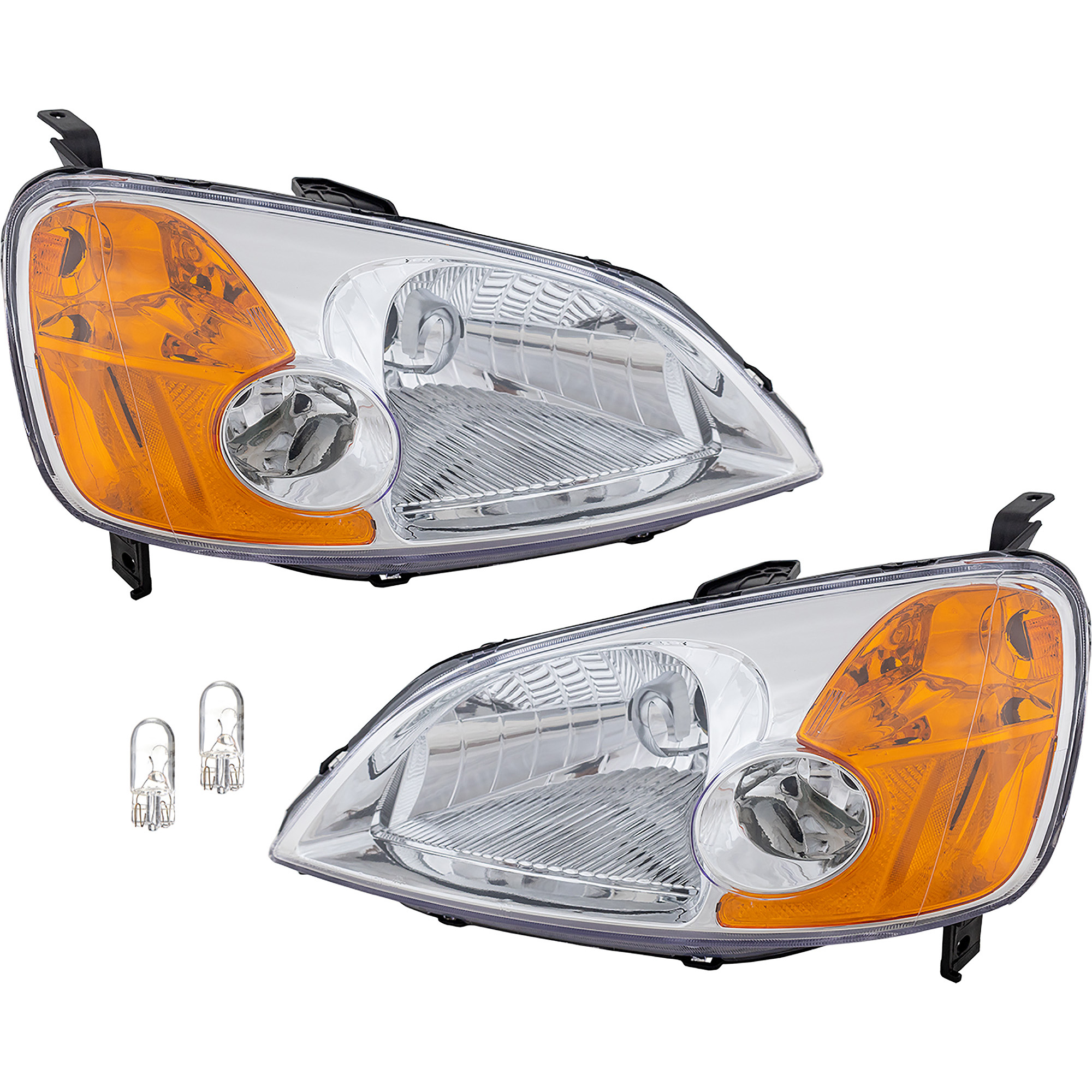 AM CIVIC 01-03 HEAD LAMP RH AND LH 4 pc kit Assembly Incandescent OE comparable SKU KIT 012524-89