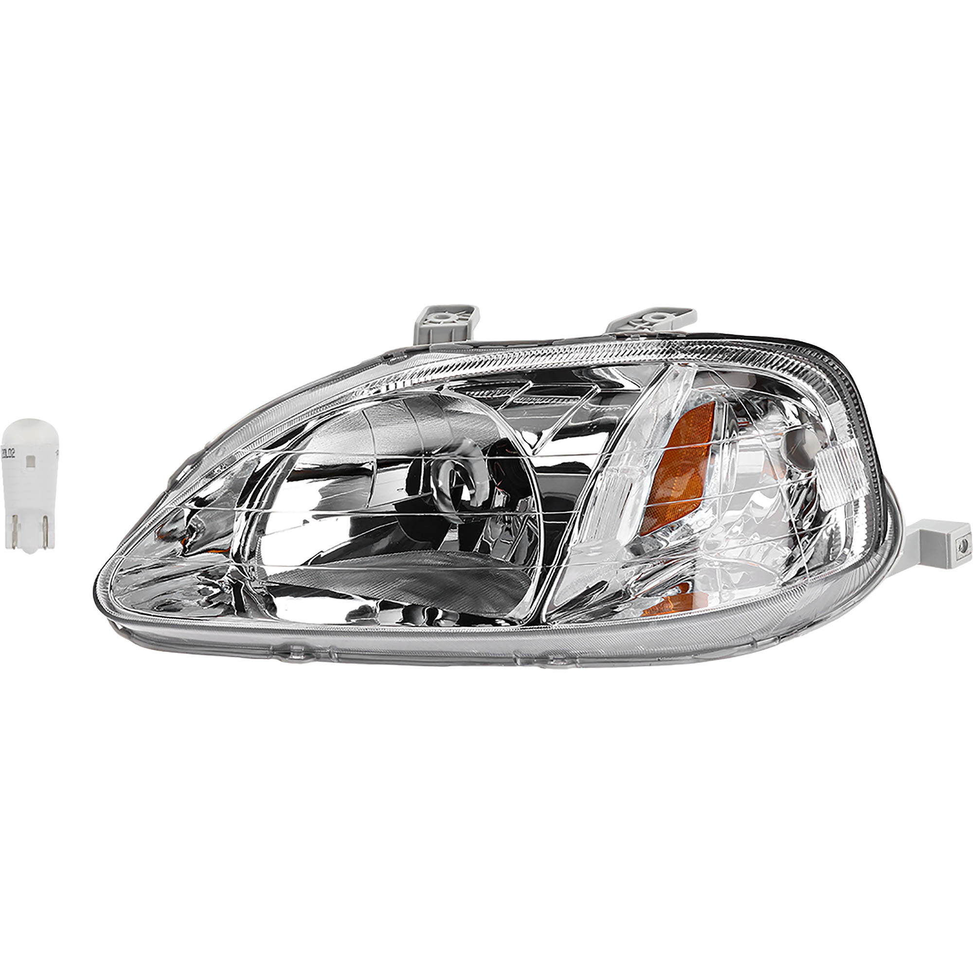 AM CIVIC 99-00 HEAD LAMP LH 2 pc kit Assembly LED OE comparable SKU KIT 012524-96 Partslink HO2502113 OEM 33151S01A02