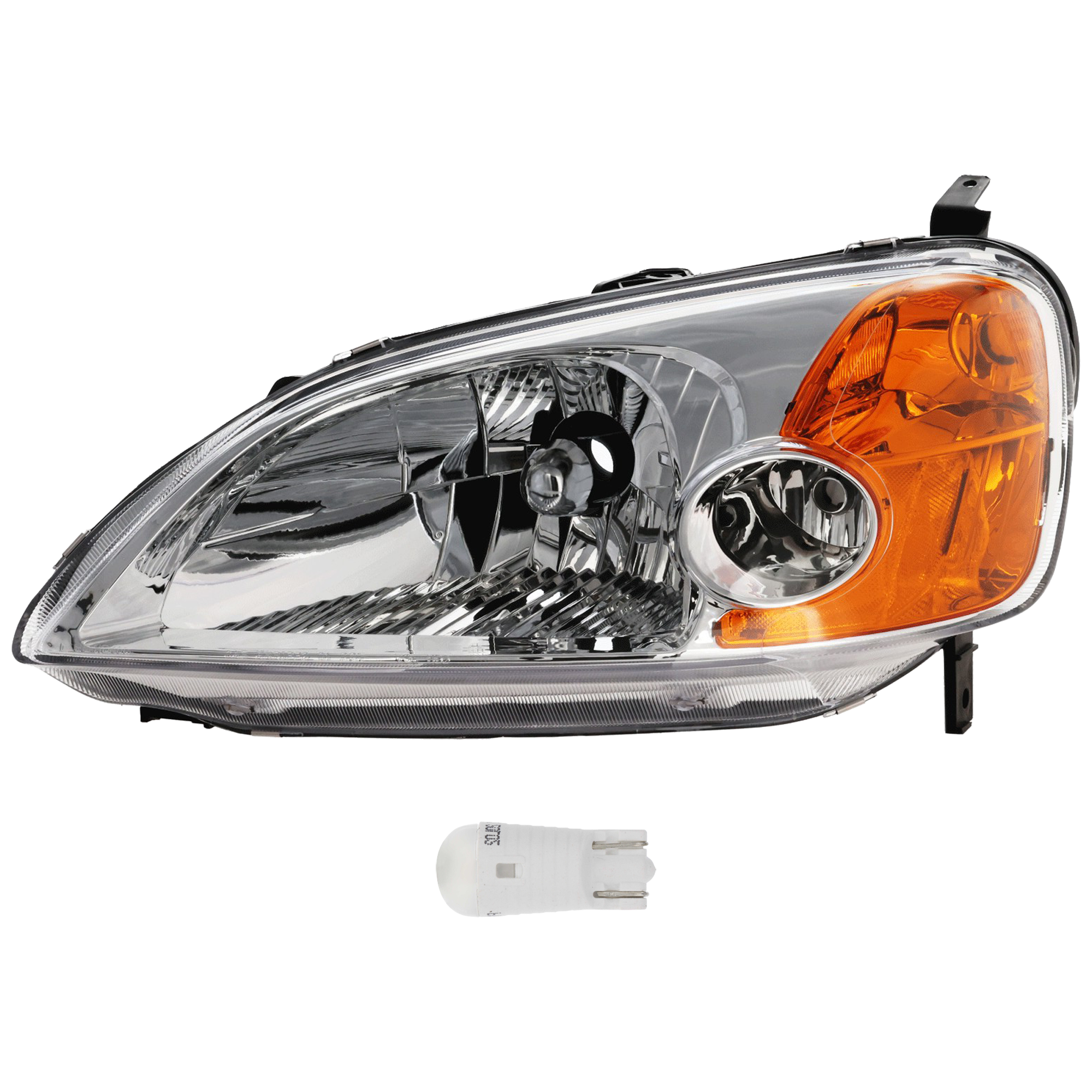 AM CIVIC 01-03 HEAD LAMP LH 2 pc kit Assembly LED OE comparable SKU KIT 012524-97 Partslink HO2518102 OEM 33151S5PA01