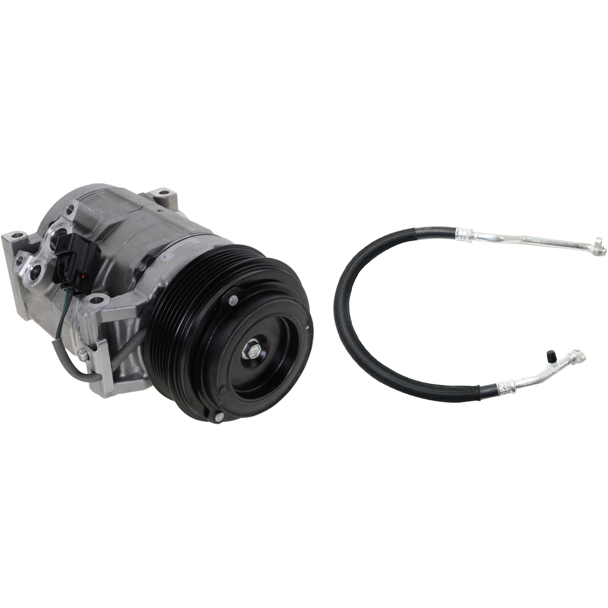AM ENCLAVE TRAVERSE 09-12 A C COMPRESSOR 2 pc kit New w Clutch 3.6L Eng. with A C Refrigerant Hose SKU KIT 012626-06 OEM 19433113