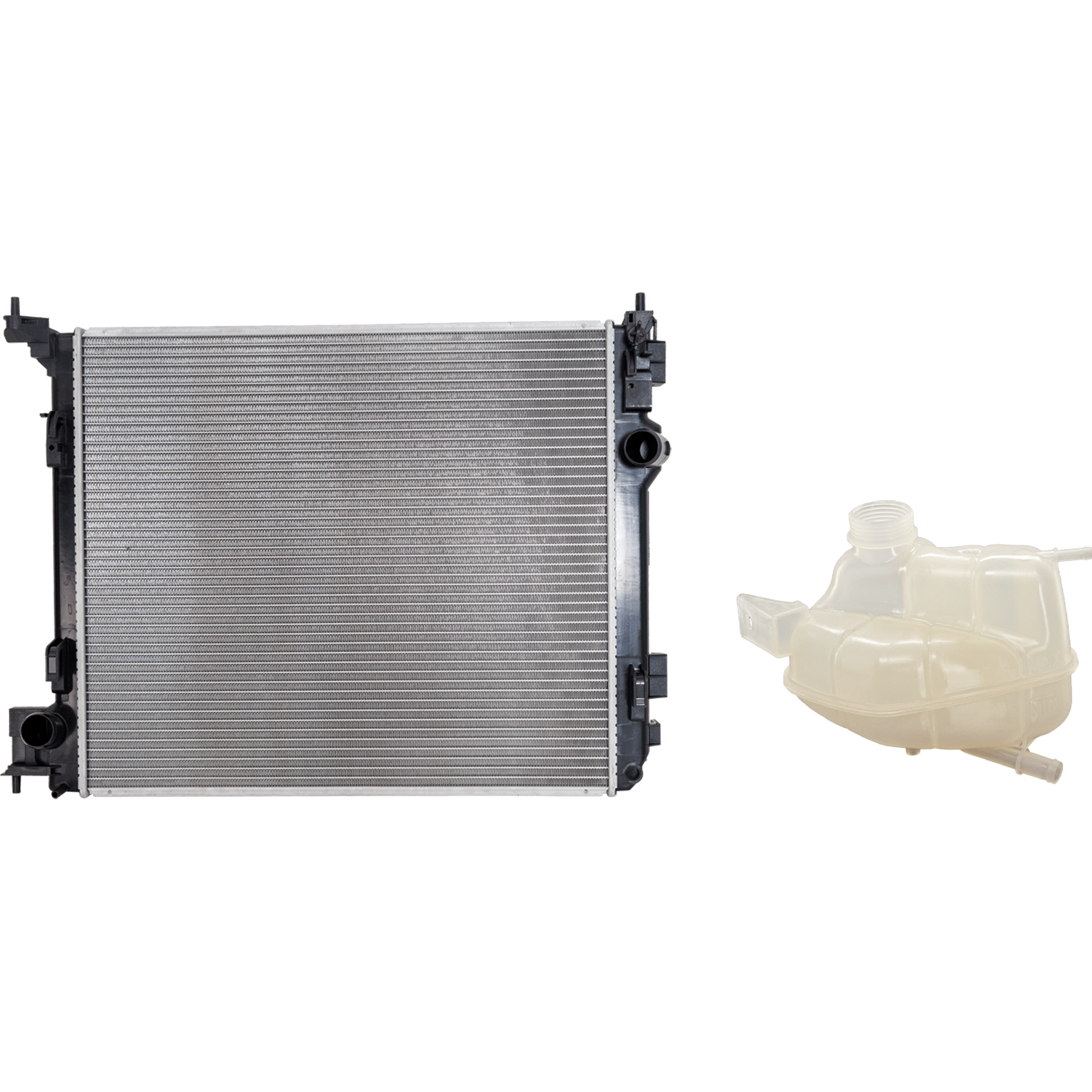 AM ROGUE SPORT 17-22 RADIATOR 2 pc kit Automatic Transmission 4 Cyl. 2.0L Eng. with Coolant Reservoir SKU KIT 012626-07 Partslink NI3010248 NI3014144 OEM 214106MA1A 217116MA0A