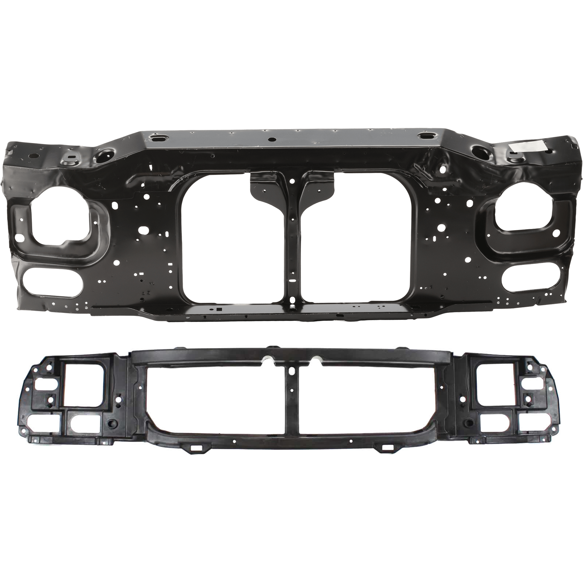 AM RANGER 98-03 RADIATOR SUPPORT 2 pc kit Assembly Steel with Header Panel SKU KIT 012626-09 Partslink FO1225138 FO1220215 OEM AL5Z16138A XL5Z8A284AA