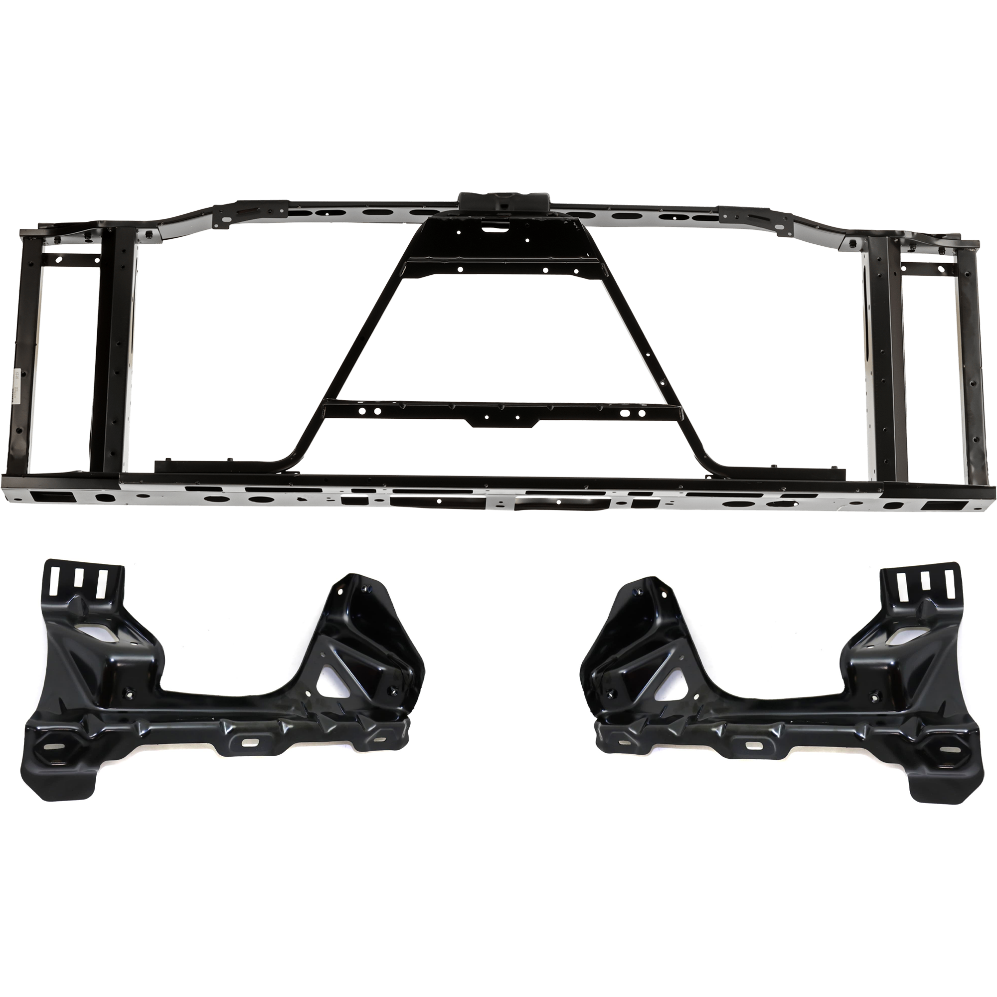 AM SIERRA 1500-07-09 RADIATOR SUPPORT 3 pc kit Assembly Steel Excludes 2007 Classic with Radiator Support Bracket SKU KIT 012626-13 Partslink GM1225252 GM1225320 GM1225319 OEM 20840497-25991997-25804174-258