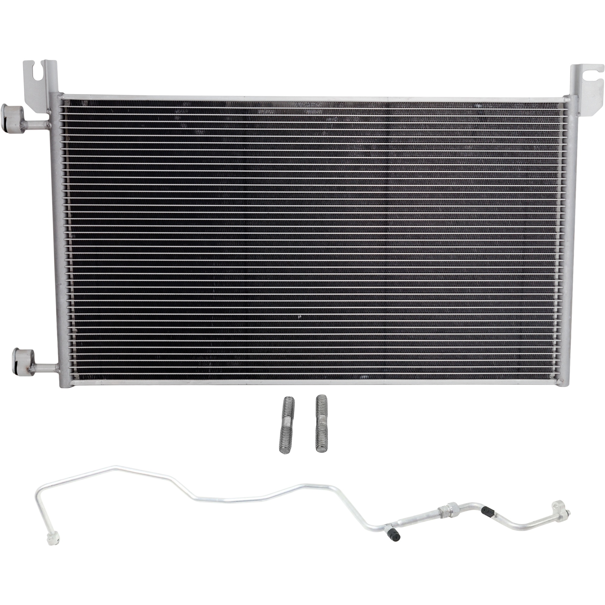 AM SILVERADO SIERRA 1500-99-06 A C CONDENSER 2 pc kit with A C Refrigerant Hose SKU KIT 012626-15 OEM 20913751-19418536