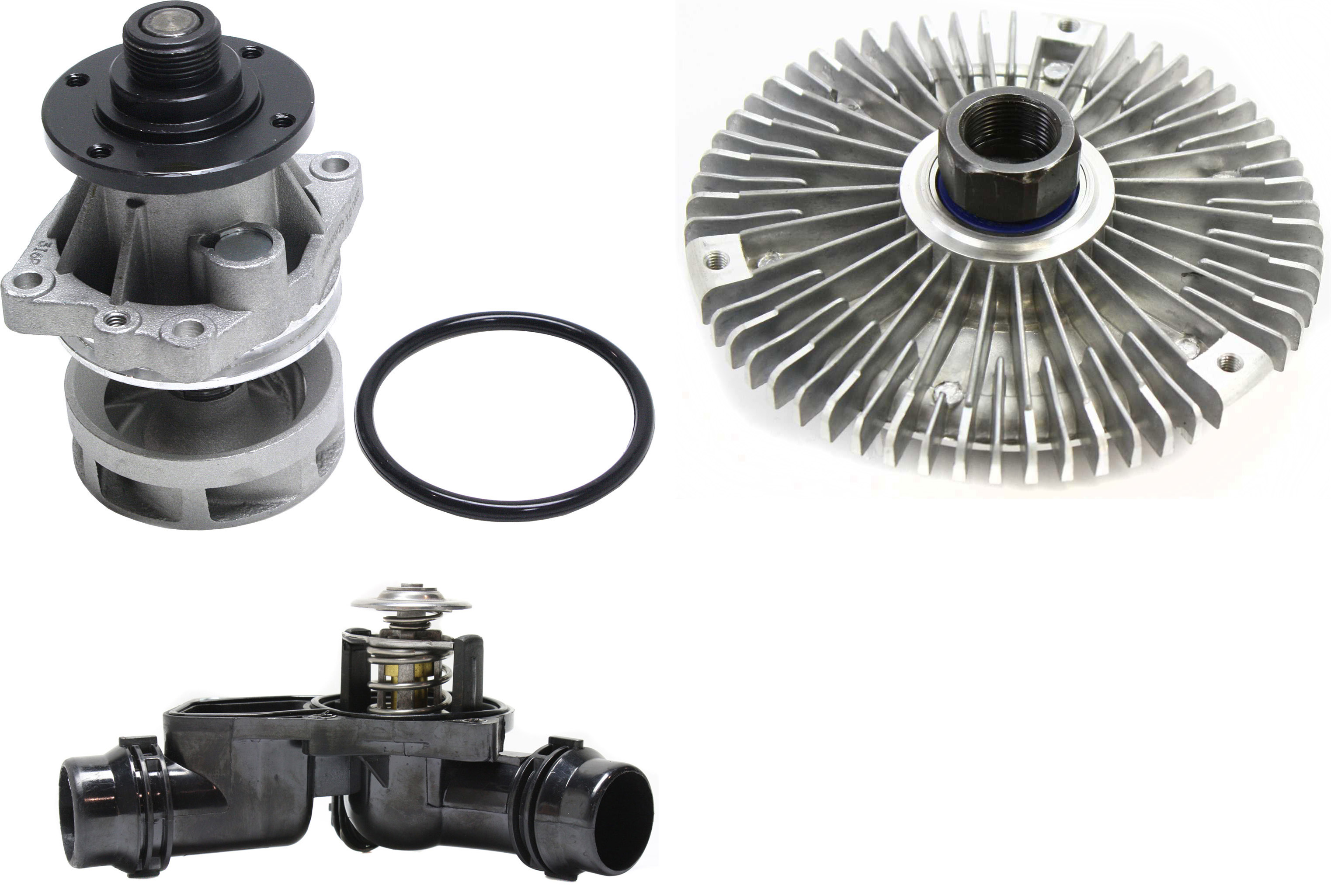 AM 3 SERIES 99-06-5 SERIES 99-03 WATER PUMP 3 pc kit with Fan Clutch and Thermostat Housing SKU KIT 012715-01 OEM 1882-18261-20669-41057-435