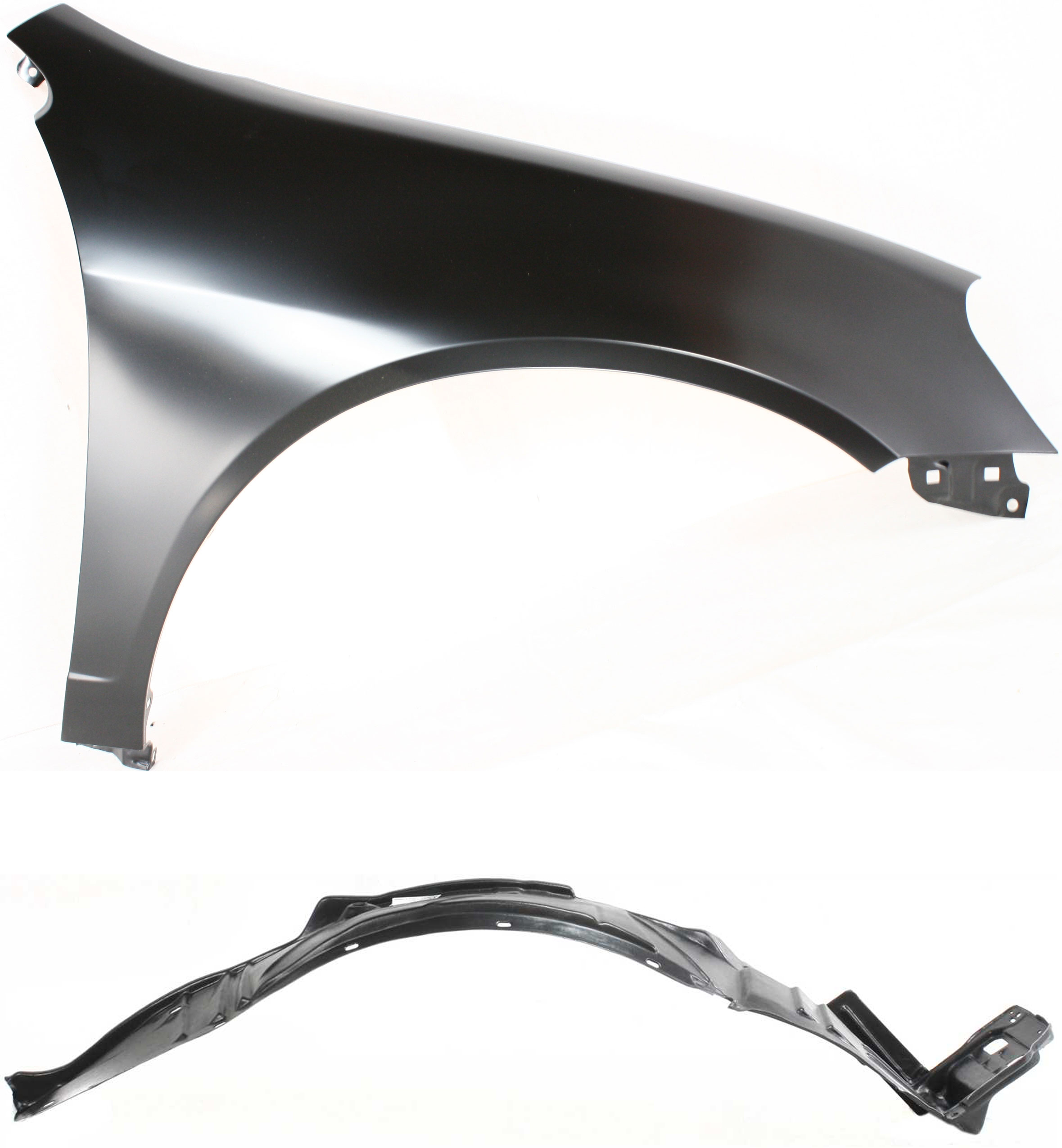 AM RSX 02-04 FRONT FENDER RH 2 pc kit with Fender Liner SKU KIT 012717-37 Partslink AC1241113 AC1249105 OEM 60211S6MA90ZZ 74101S6M000