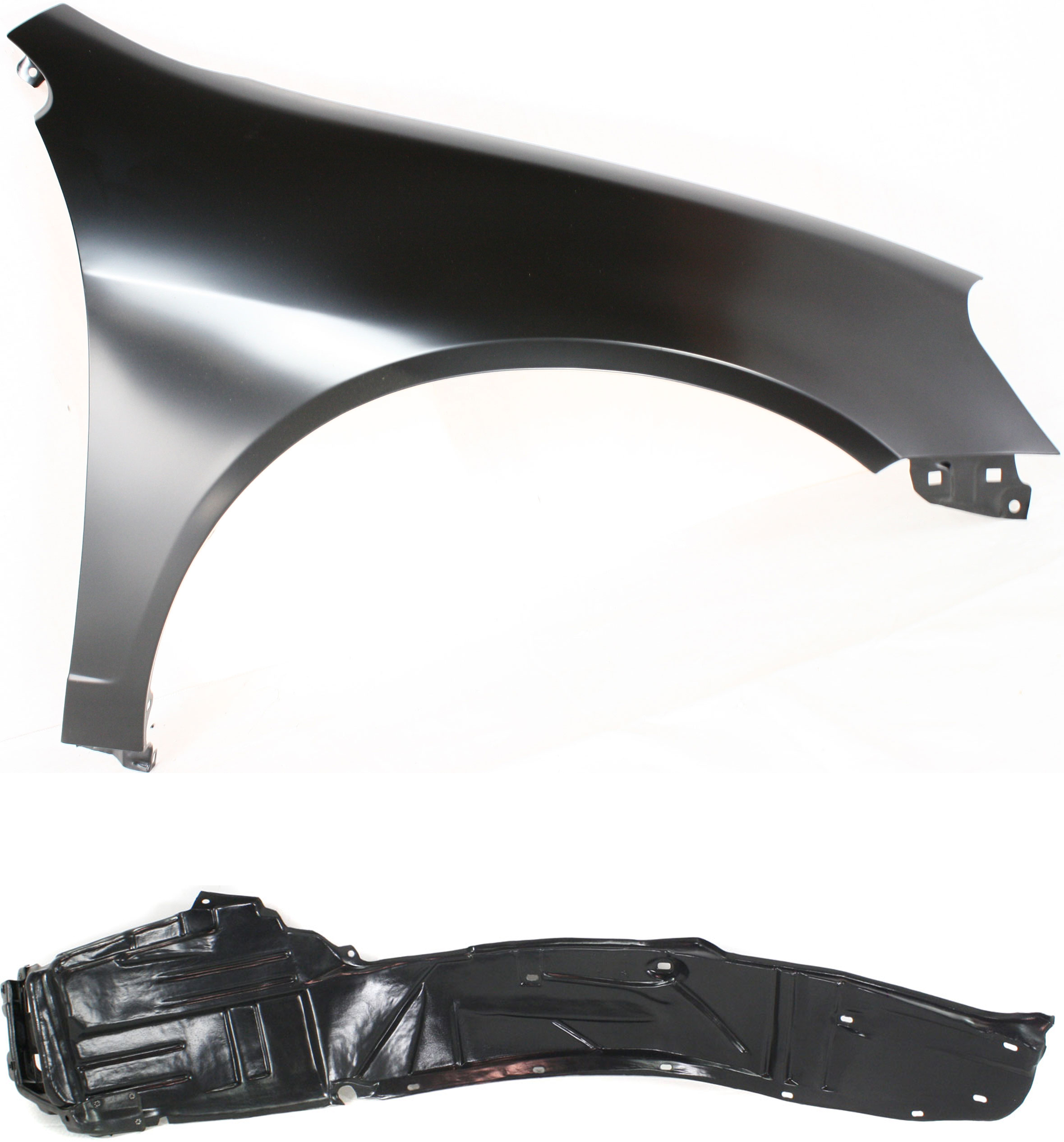 AM RSX 05-06 FRONT FENDER RH 2 pc kit with Fender Liner SKU KIT 012717-48 Partslink AC1241113 AC1251102 OEM 60211S6MA90ZZ 74100S6MJ00