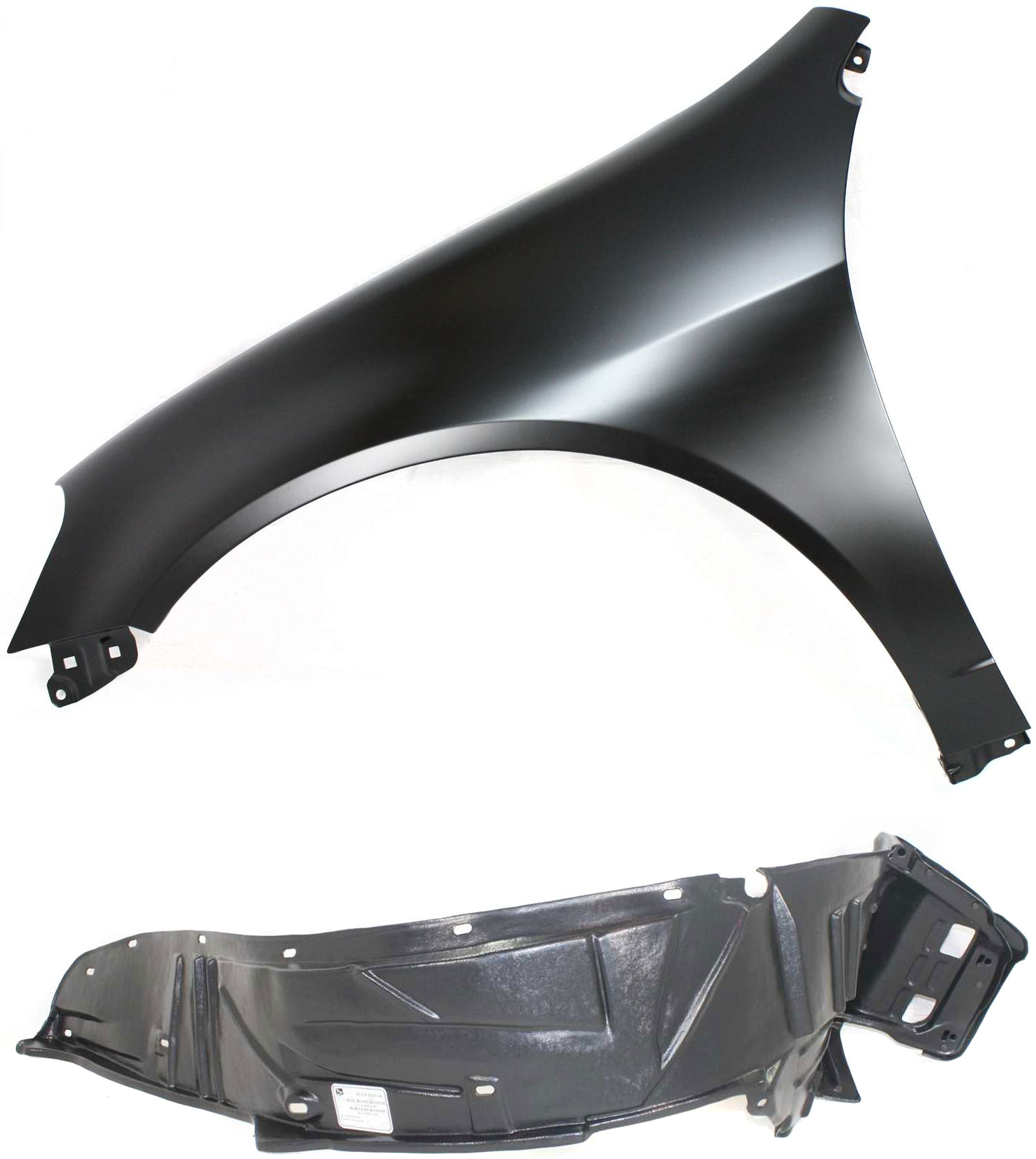 AM RSX 05-06 FRONT FENDER LH 2 pc kit with Fender Liner SKU KIT 012717-49 Partslink AC1240113 AC1250102 OEM 60261S6MA90ZZ 74150S6MJ00