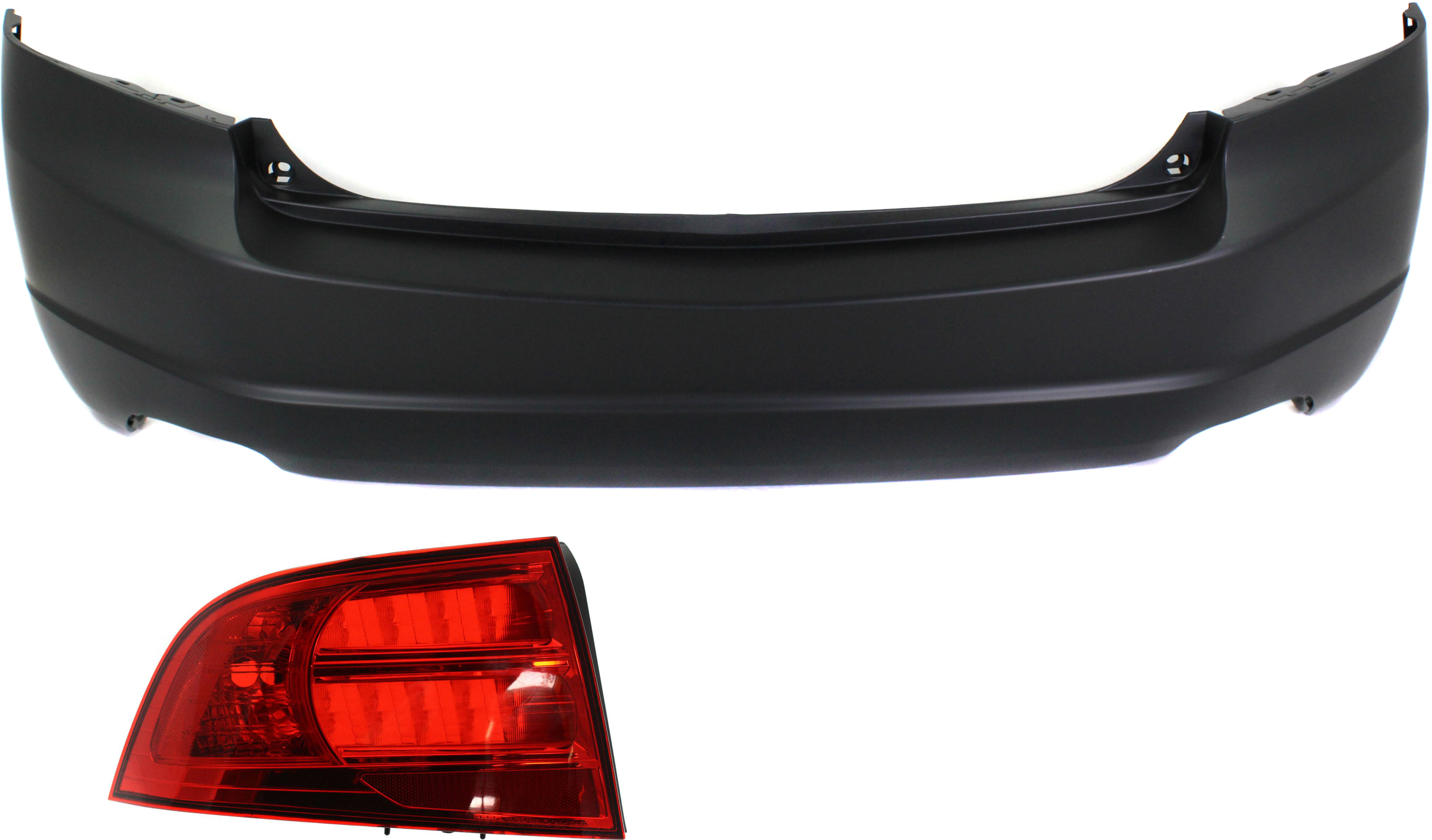 AM TL 04-06 REAR BUMPER COVER 2 pc Kit with Tail Light SKU KIT 012717-84 Partslink AC1100146 AC2818104 OEM 04715SEPA90ZZ 33551SEPA01