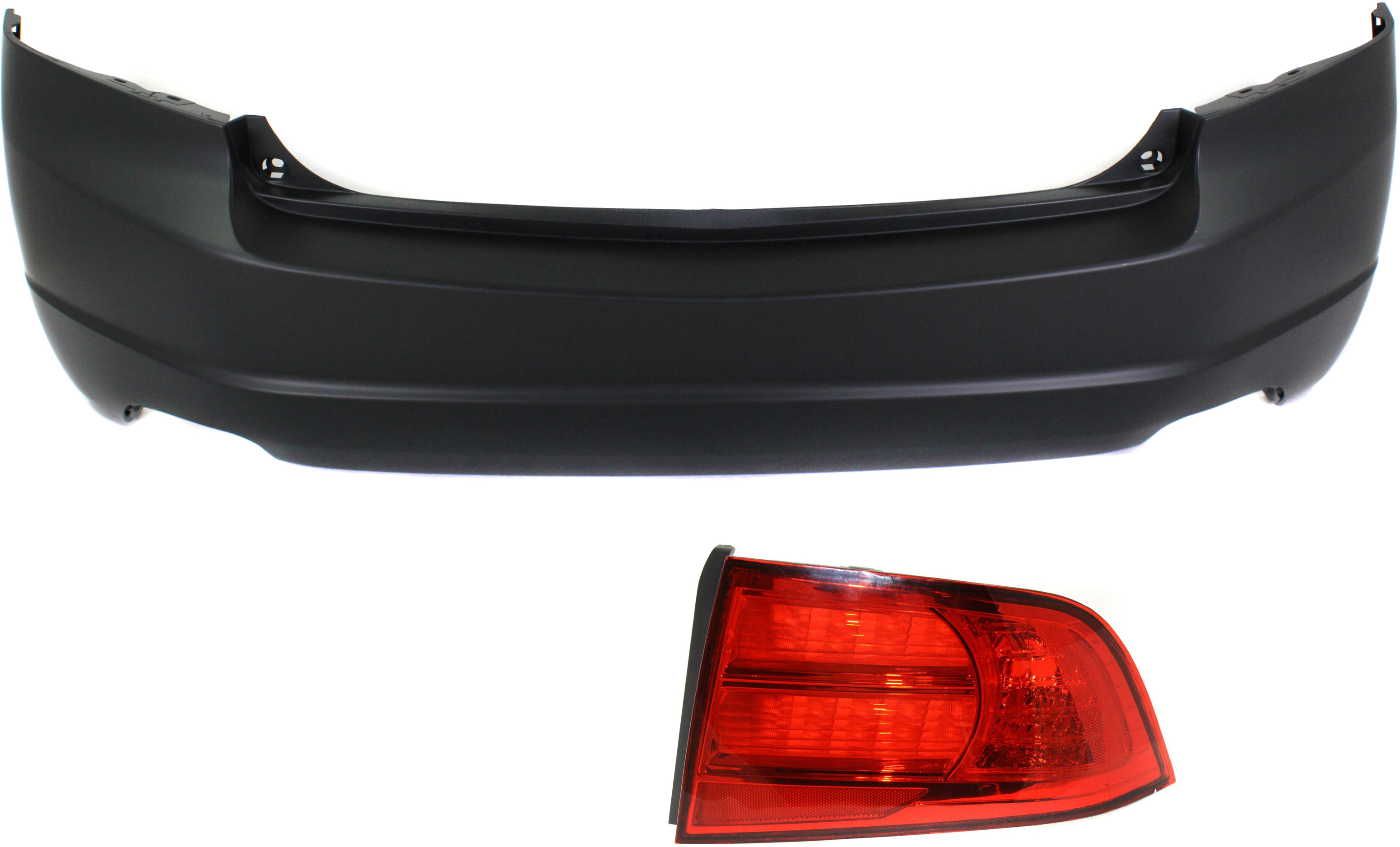 AM TL 04-06 REAR BUMPER COVER 2 pc Kit with Tail Light SKU KIT 012717-85 Partslink AC1100146 AC2819104 OEM 04715SEPA90ZZ 33501SEPA01