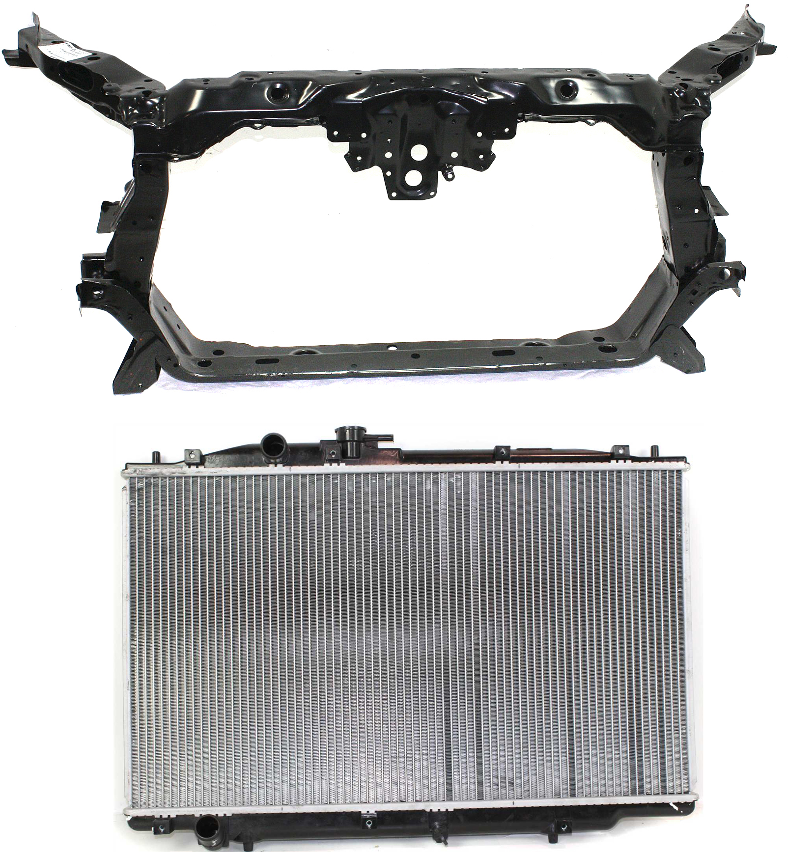 AM TL 04-06 RADIATOR 2 pc Kit with Radiator Support SKU KIT 012717-88 Partslink AC3010138 AC1225120 OEM 19010RDAA52-60400SEPA03ZZ