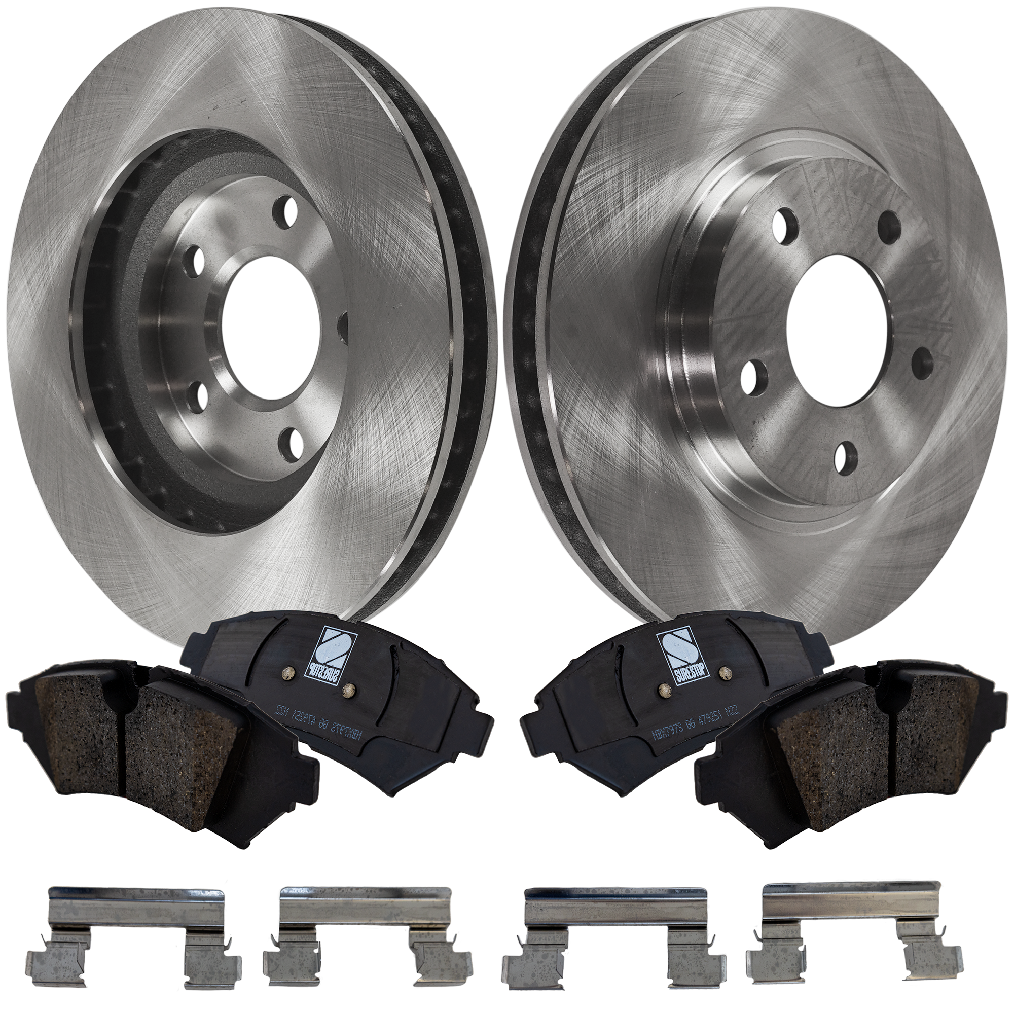 AM IMPALA 04-05 PARK AVENUE 97-05 FRONT BRAKE DISC AND PAD KIT 4 pc kit SKU KIT 012723-06 OEM 18021015-18026292-18042214-180