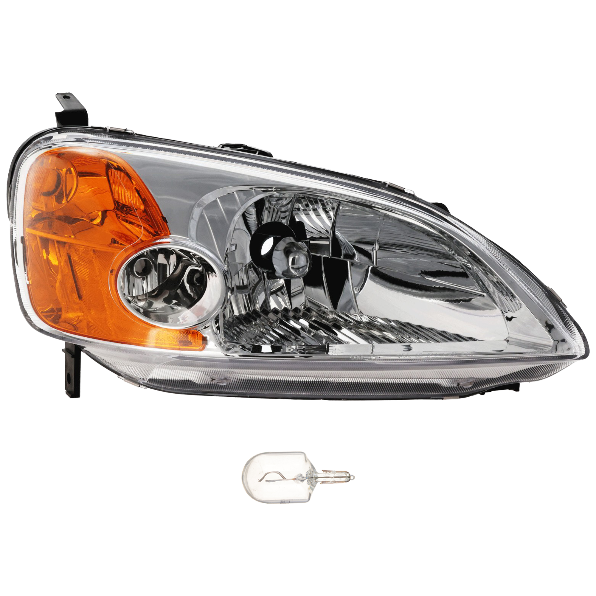 AM CIVIC 01-03 HEAD LAMP RH 2 pc kit Assembly Incandescent OE comparable SKU KIT 012724-28