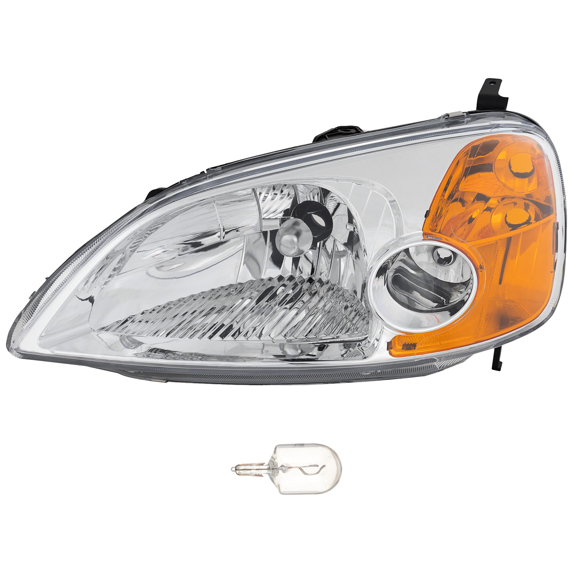 AM CIVIC 01-03 HEAD LAMP LH 2 pc kit Assembly Incandescent OE comparable SKU KIT 012724-29