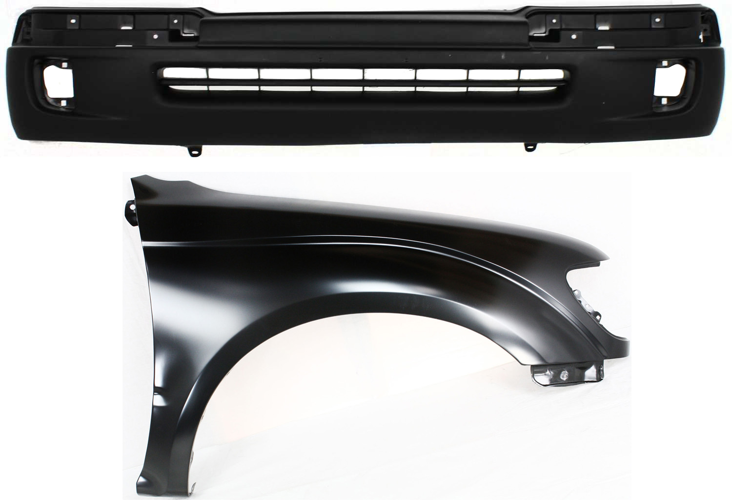 AM TACOMA 98-00 FRONT FENDER RH 2 pc Kit Includes Bumper Cover SKU KIT 012818-24 Partslink TO1241161 TO1095173 OEM 5381104070-5391104090