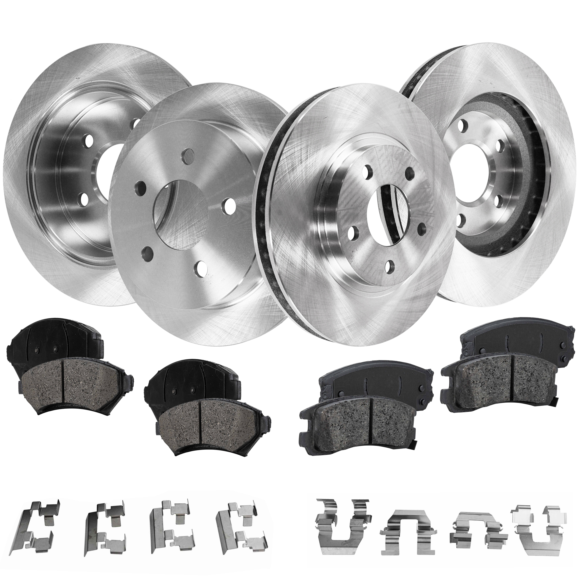 AM IMPALA 00-04 MONTE CARLO 00-00 FRONT AND REAR BRAKE DISC AND PAD KIT 4 Wheel Set SKU KIT 012821-02-50 OEM 180-213-545-691-075-000-000-000-000