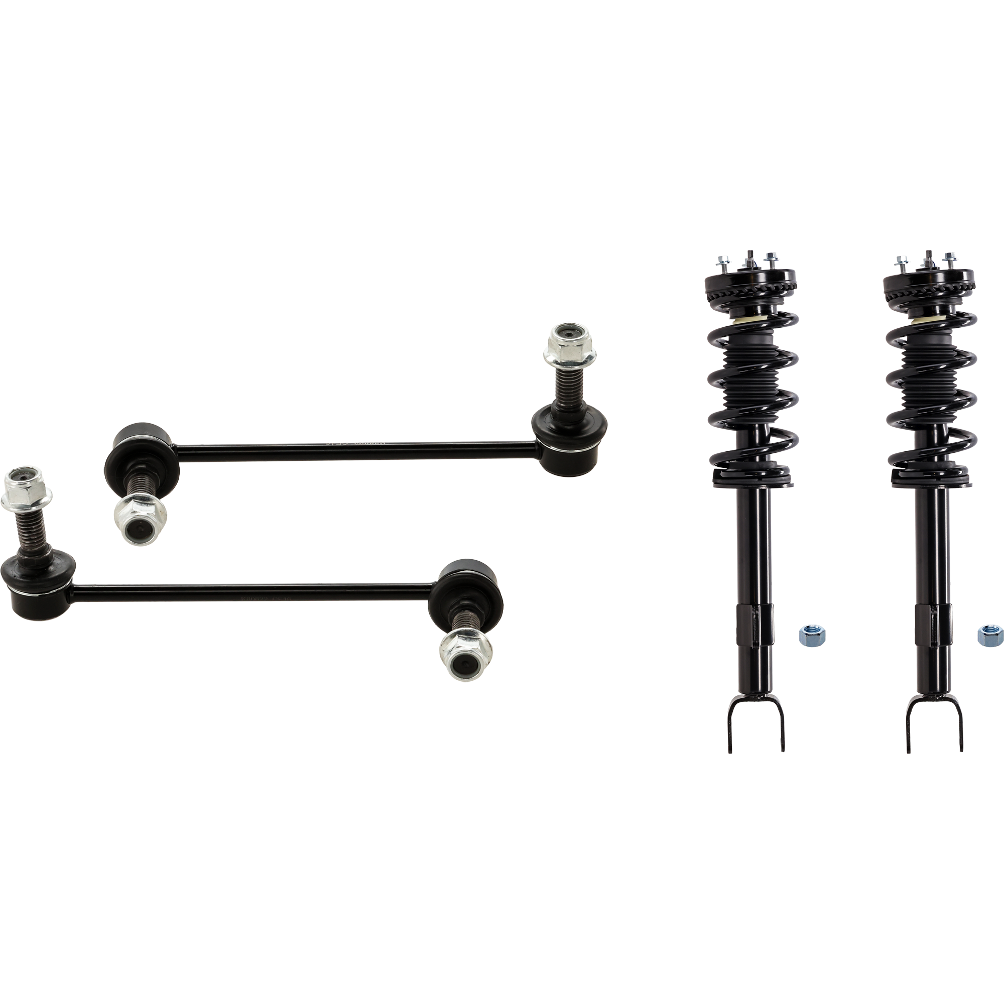 AM CHALLENGER CHARGER 12-22 FRONT LOADED STRUT RH AND LH Gas Charged Twin tube 3.6L Eng. 4 pc Kit w Sway Bar Link SKU KIT 012925 C11 OEM 521479-1880263-1880823-2651618