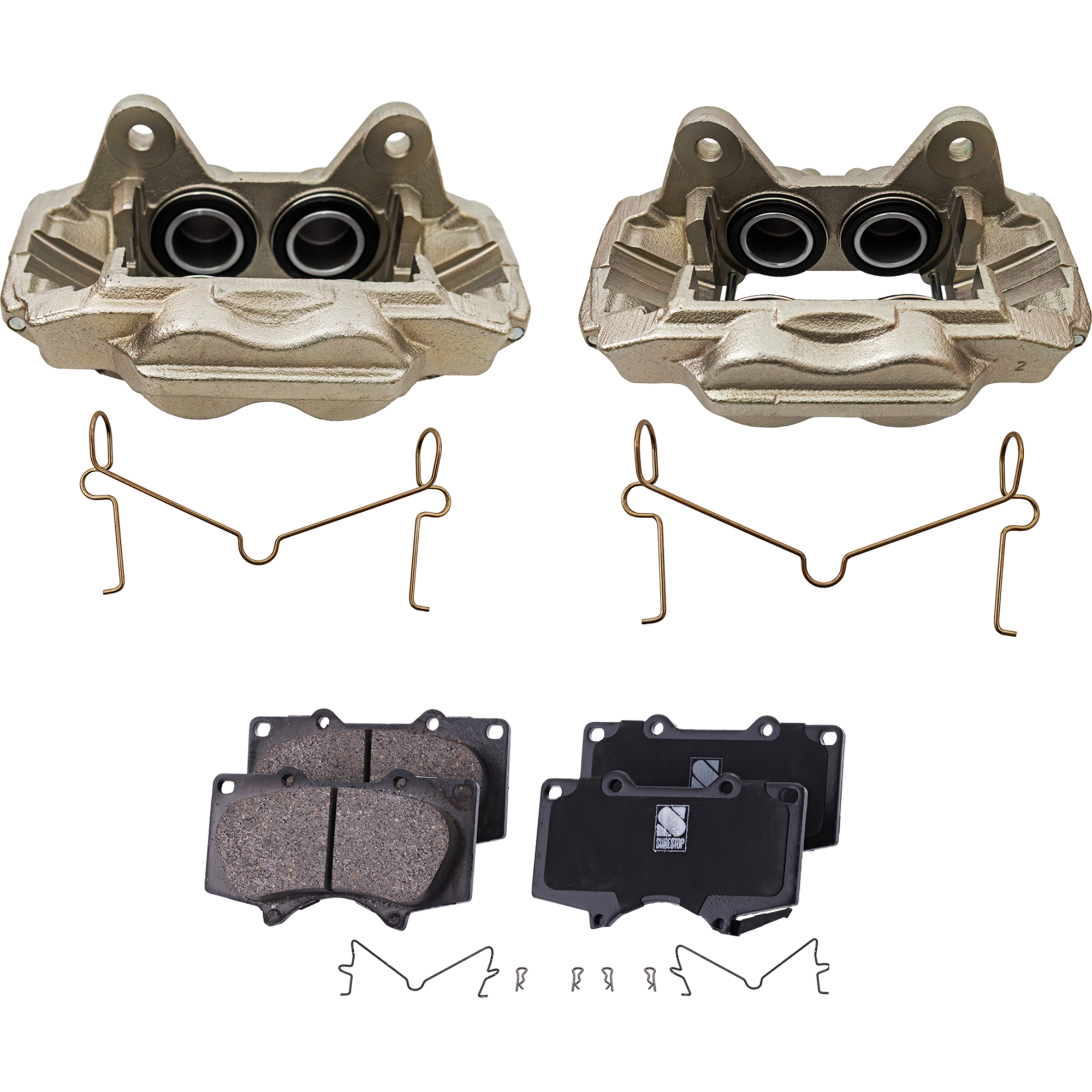 AM 4RUNNER GX470-03-09 FRONT BRAKE KIT WITH CALIPERS 2 Wheel Set Includes 2 Brake Caliper and 1 Brake Pad Set SKU KIT 012925 C149 OEM 4775060261-4773060261-04465040