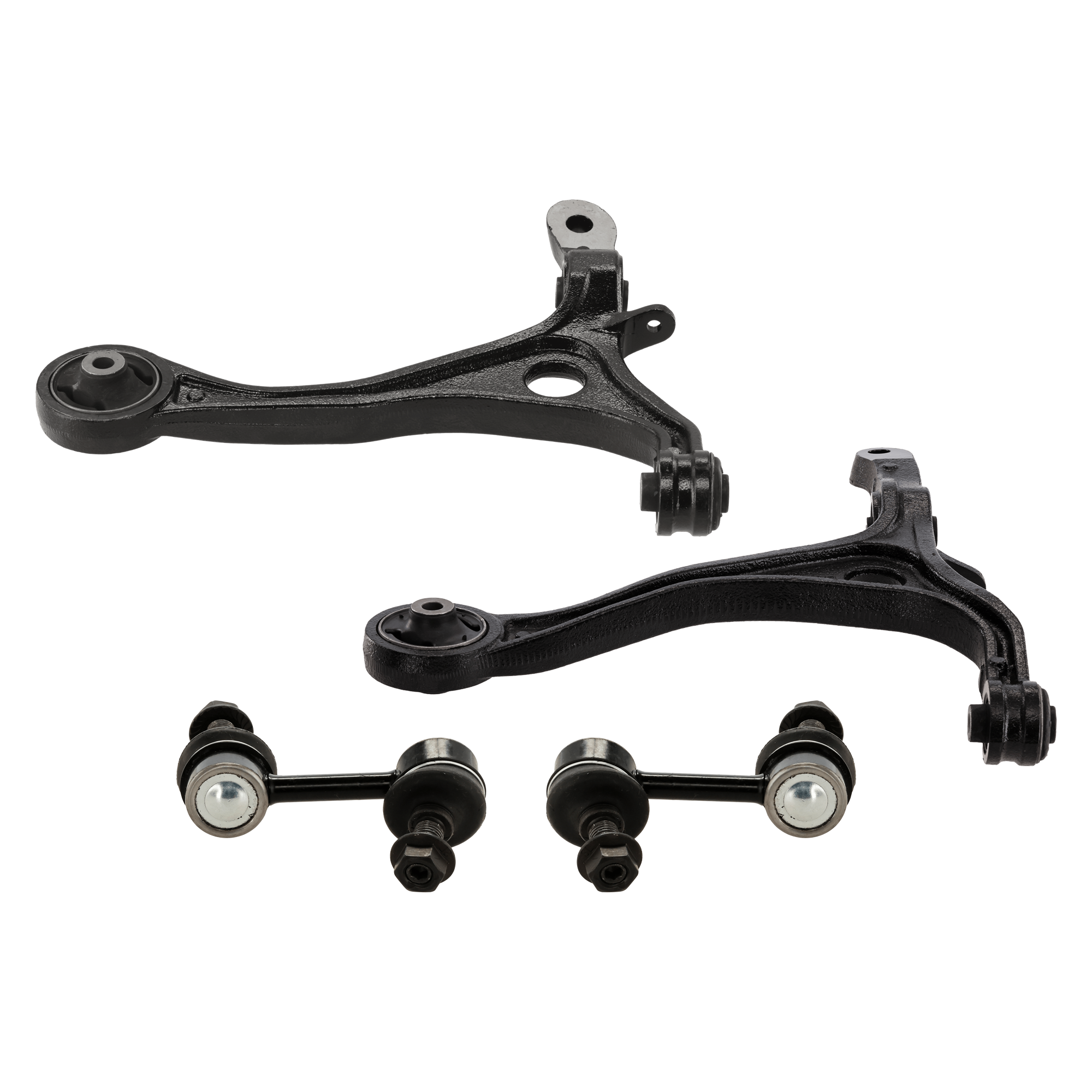 AM ACCORD 03-07 FRONT CONTROL ARM RH AND LH Lower w o ball joint s 4 pc Kit with Sway Bar Link SKU KIT 012925 C163 OEM 51320SDAA05-51321SDAA05
