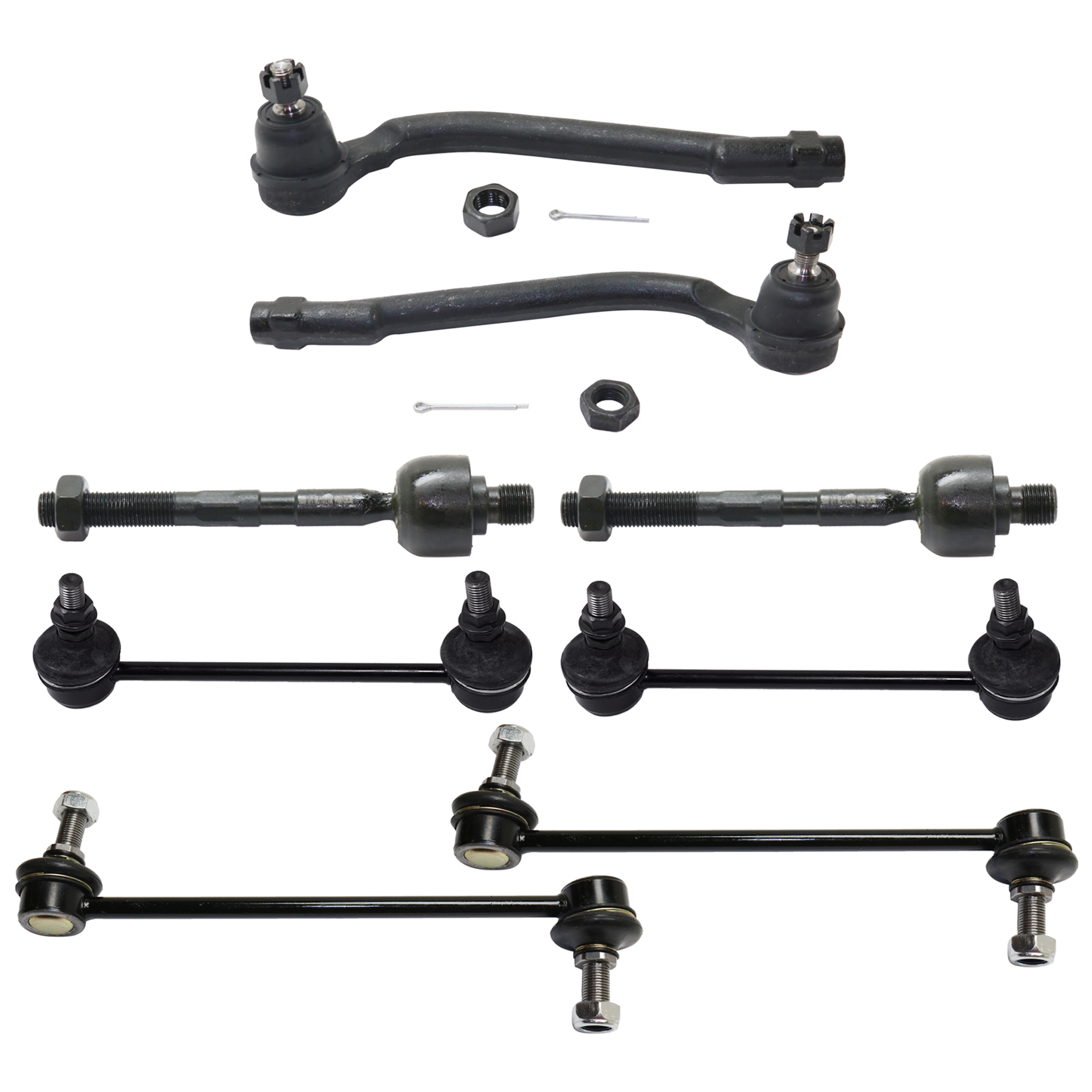 AM ELANTRA 07-10 FRONT TIE ROD RH AND LH Inner and Outer 8 pc Kit w Sway Bar Link SKU KIT 012925 C184